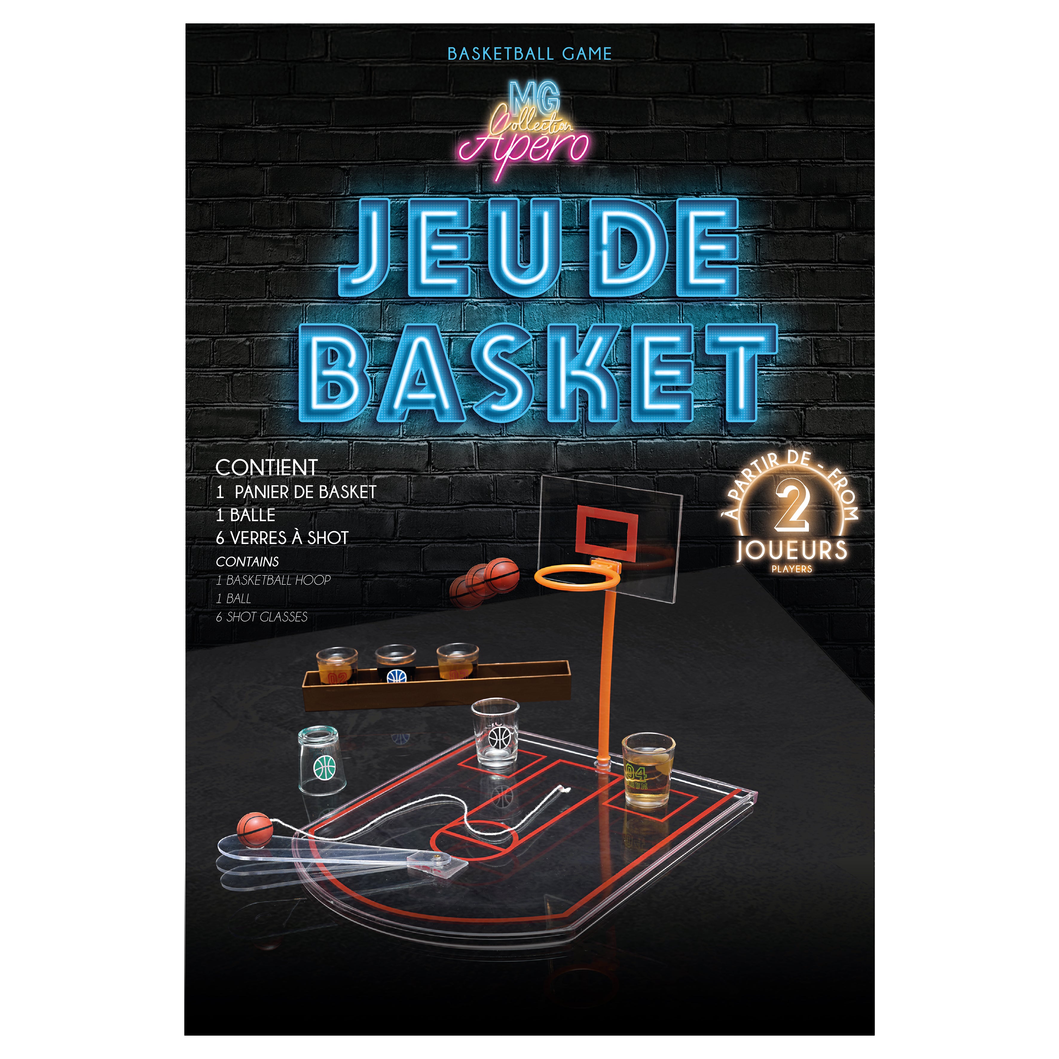 JEU A BOIRE BASKET X6 VERRES