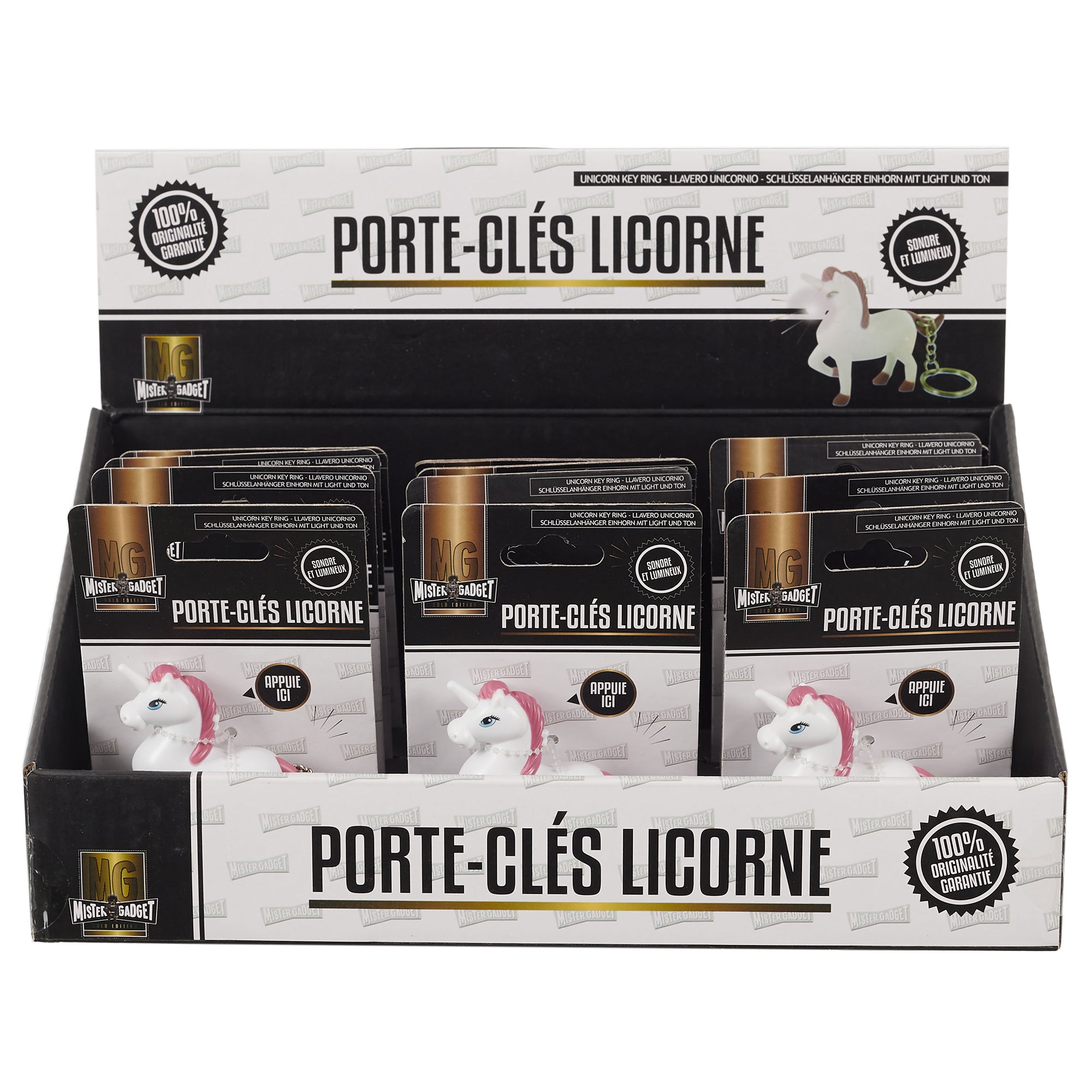 PORTE CLES LICORNE SONORE ET LUMINEUX