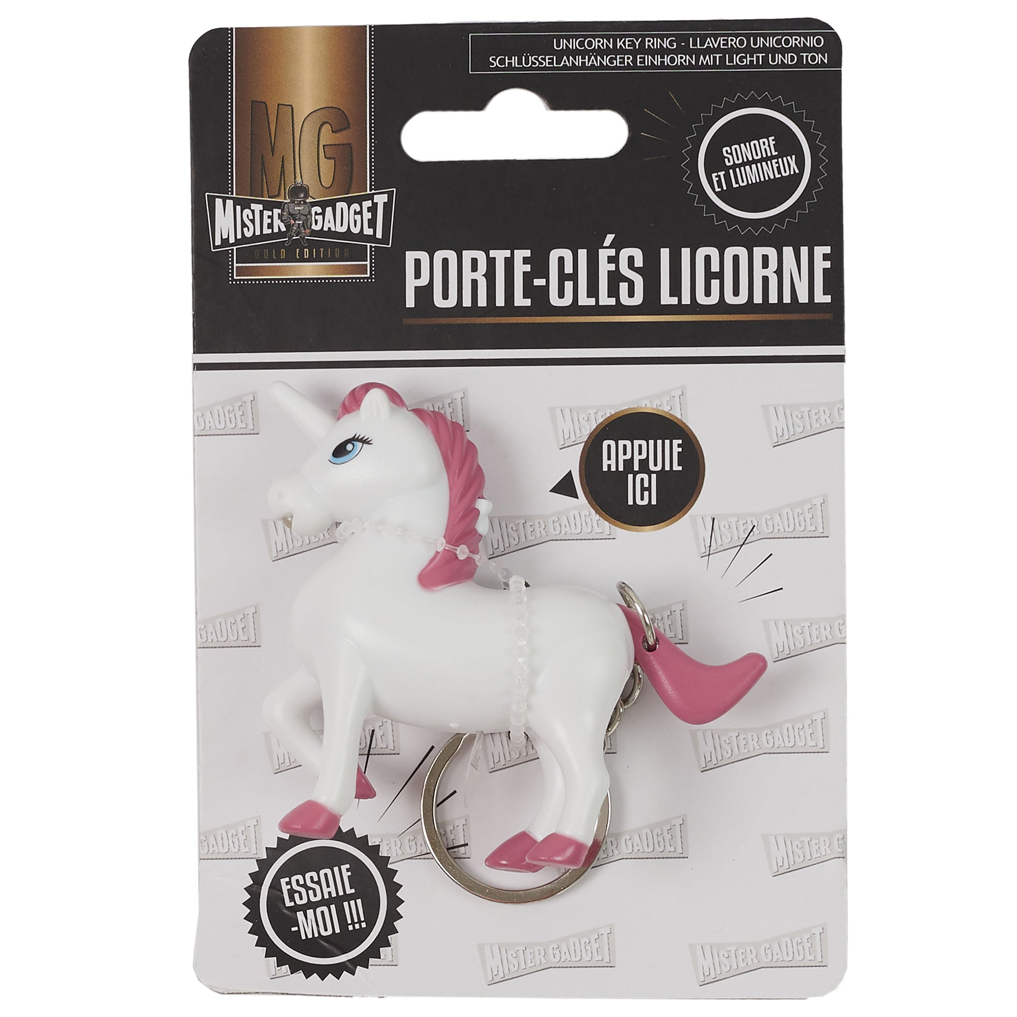 PORTE CLES LICORNE SONORE ET LUMINEUX