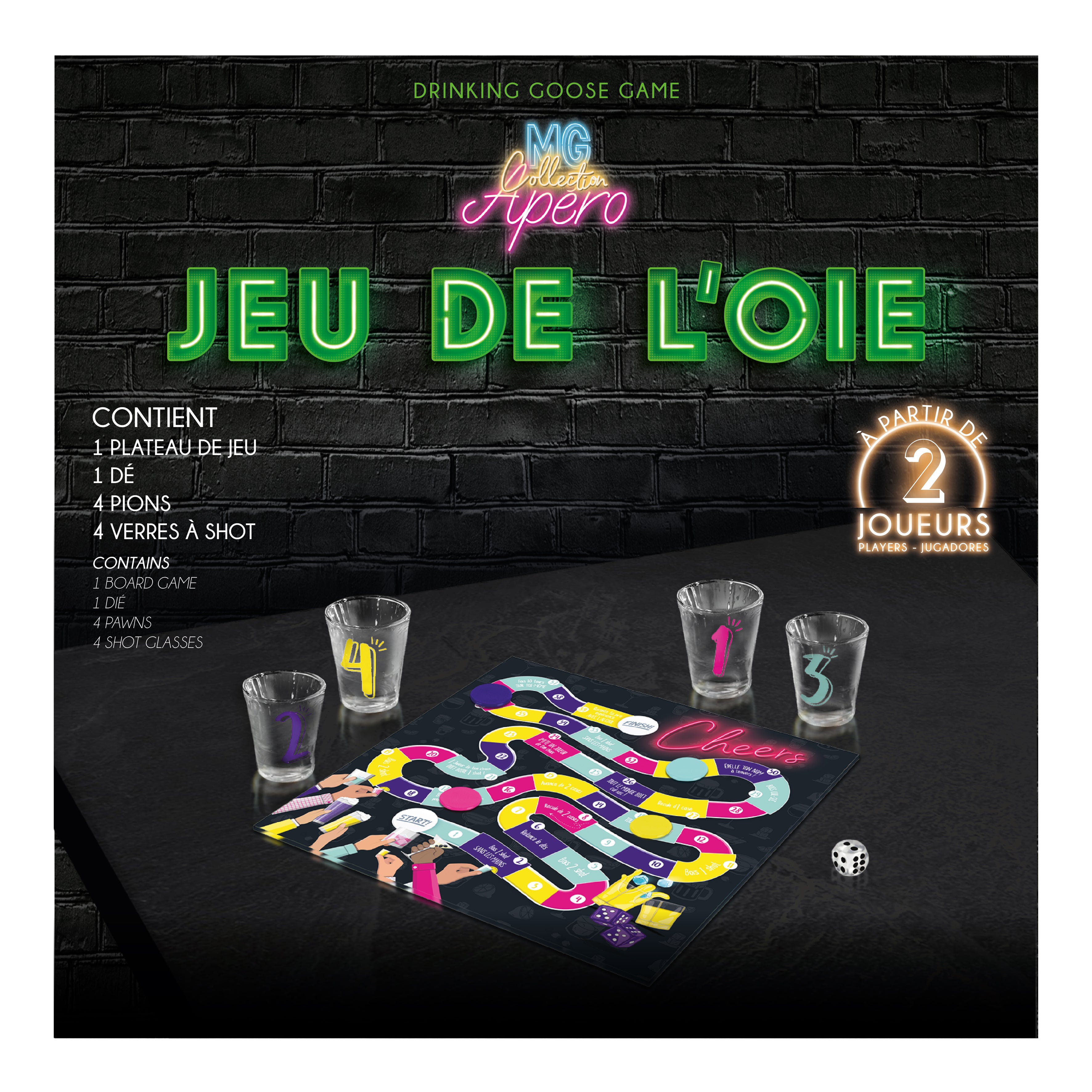 JEU A BOIRE PLATEAU ET 4 SHOOTERS
