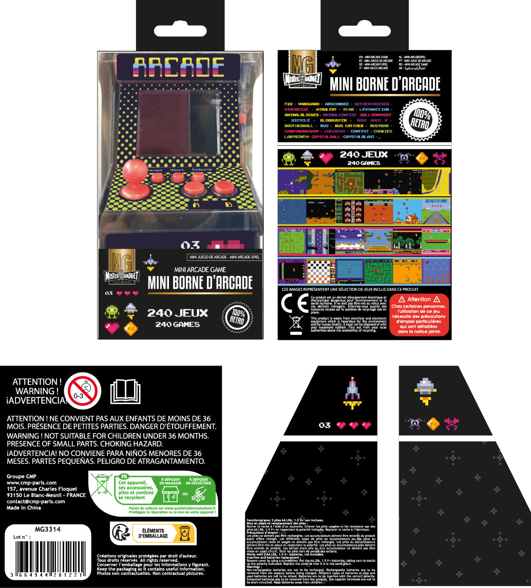 ARCADE 240 JEUX CLASSIQUES RETRO