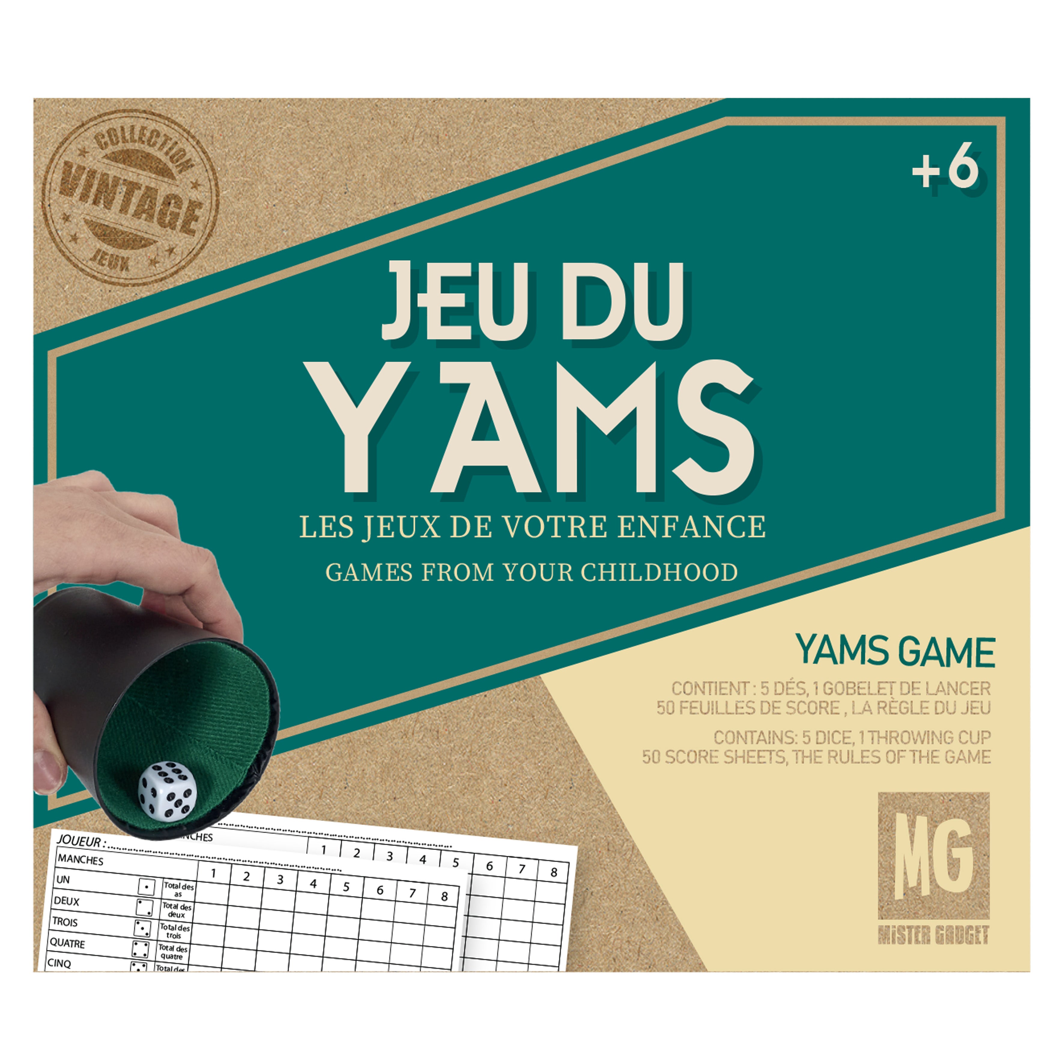 JEU DE DES AVEC GOBELET