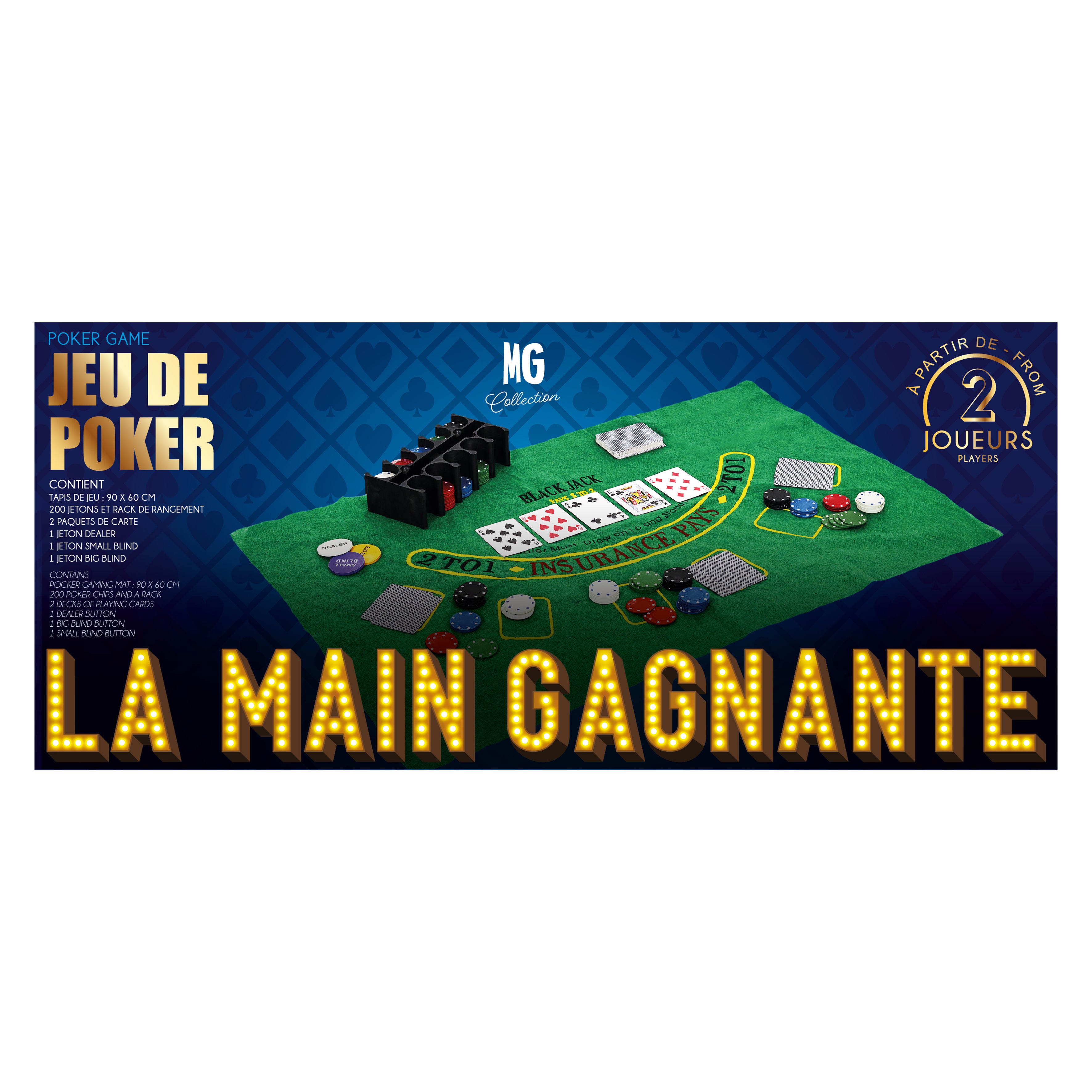 JEU DE POKER 200 JETONS