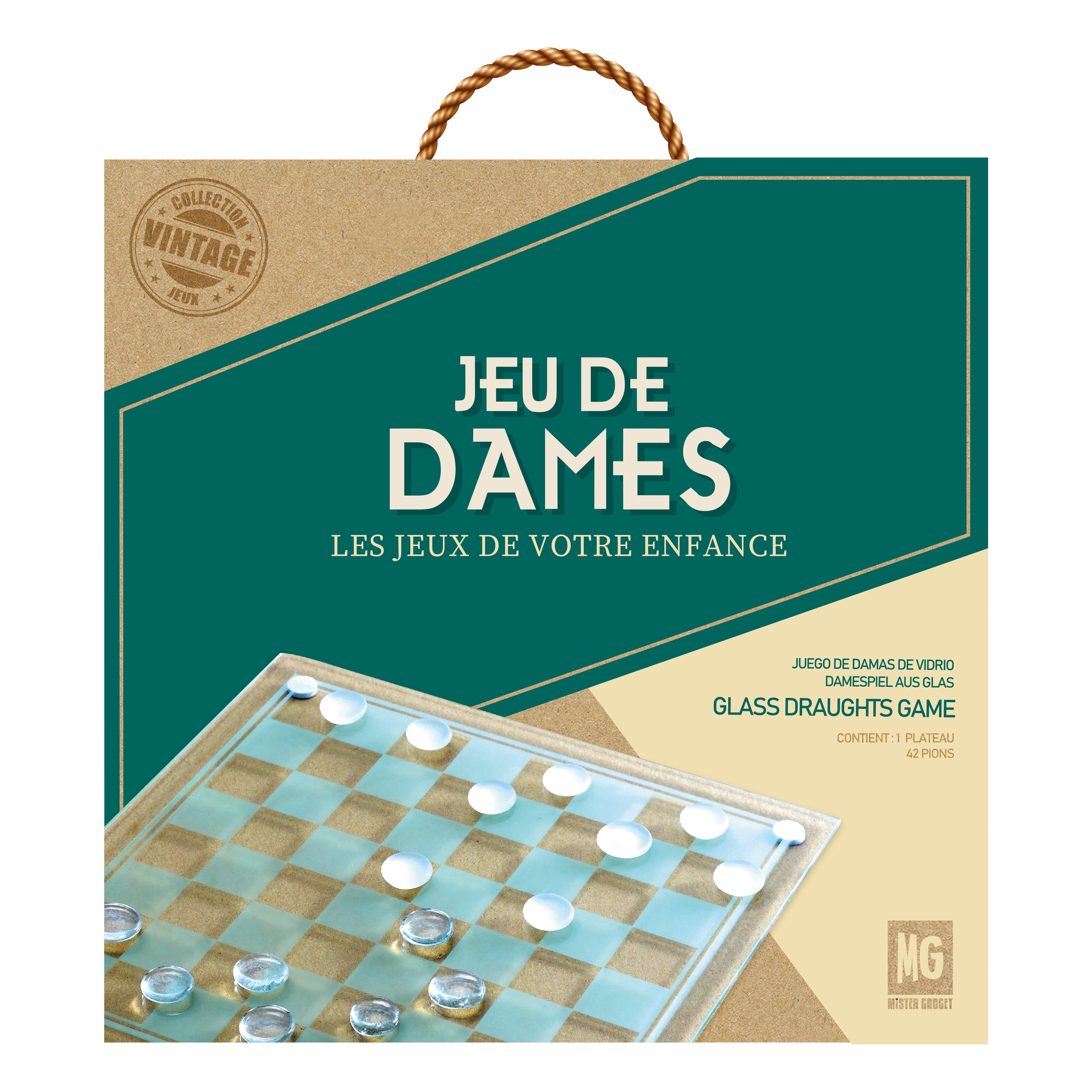 JEU DE DAMES EN VERRE