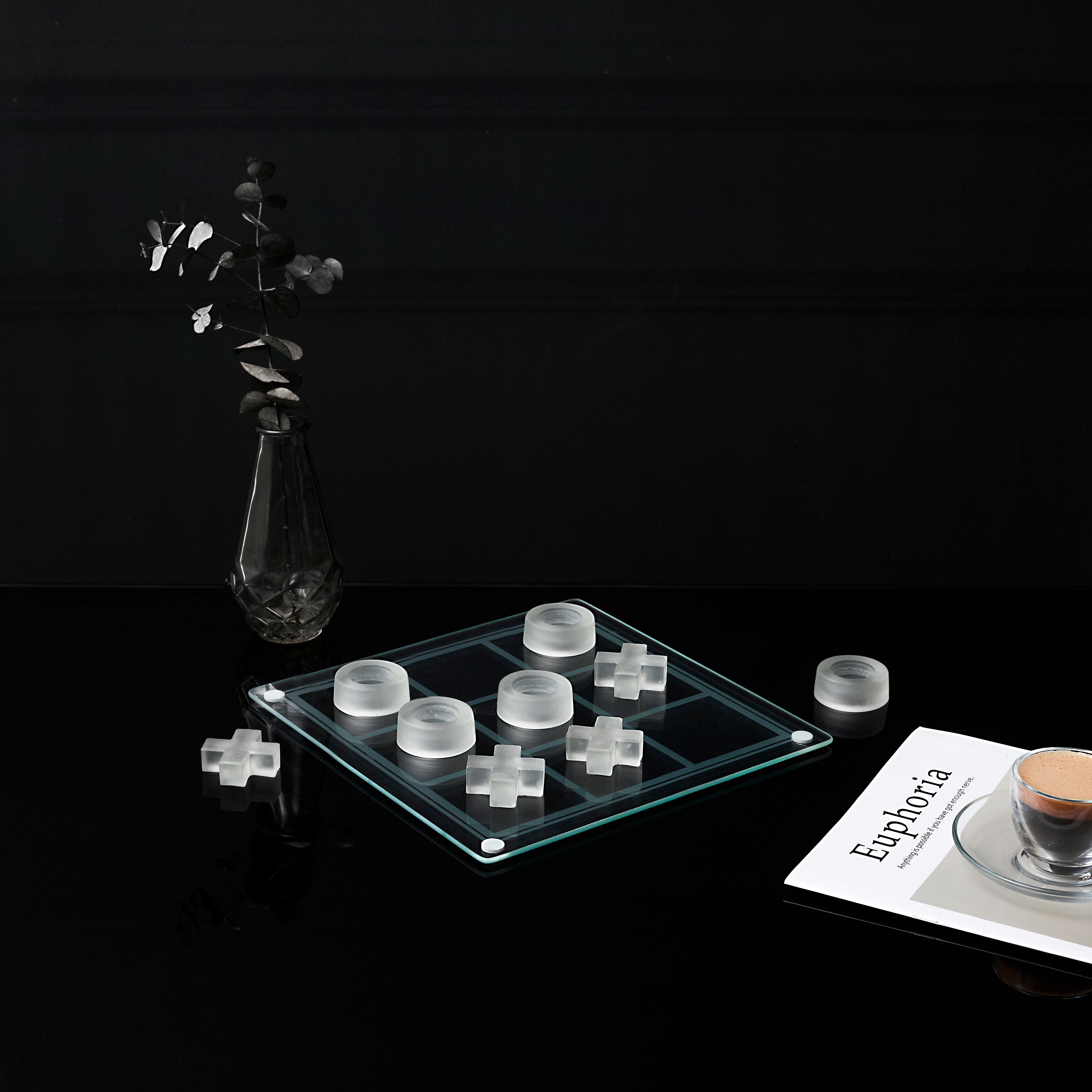 JEU DU TIC TAC TOE EN VERRE