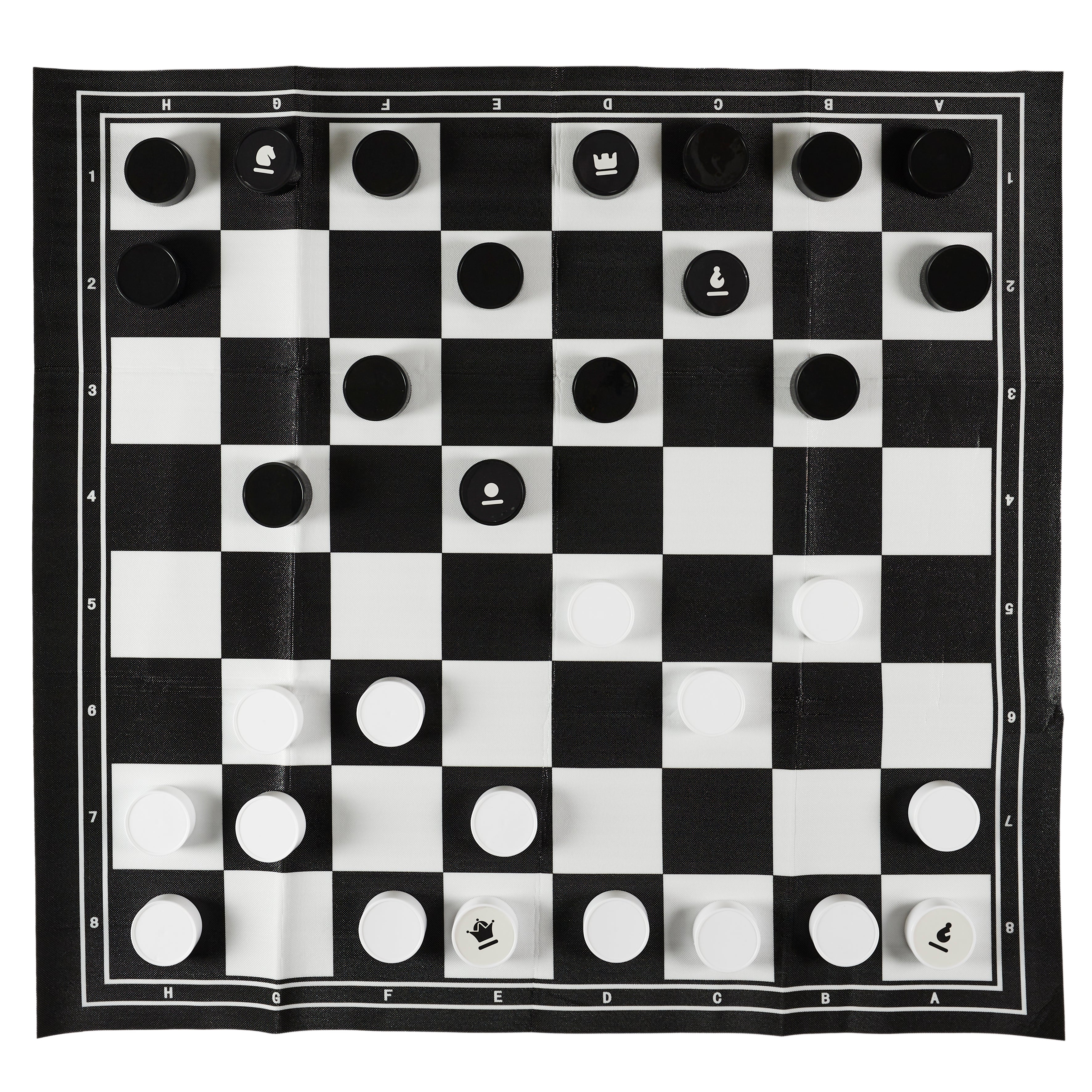 JEU 2 EN 1 ECHECS ET DAMES EXTERIEUR