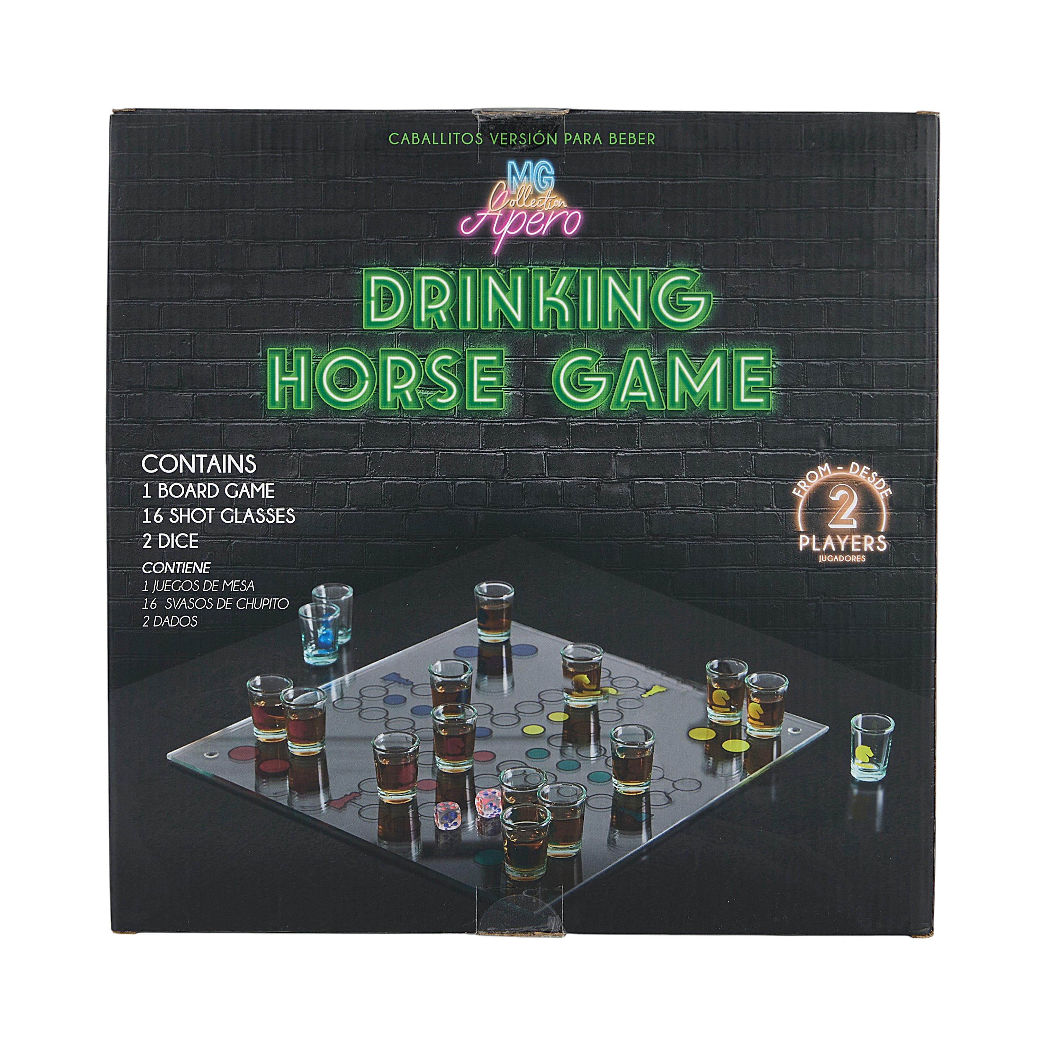 JEU A BOIRE PETITS CHEVAUX EN VERRE