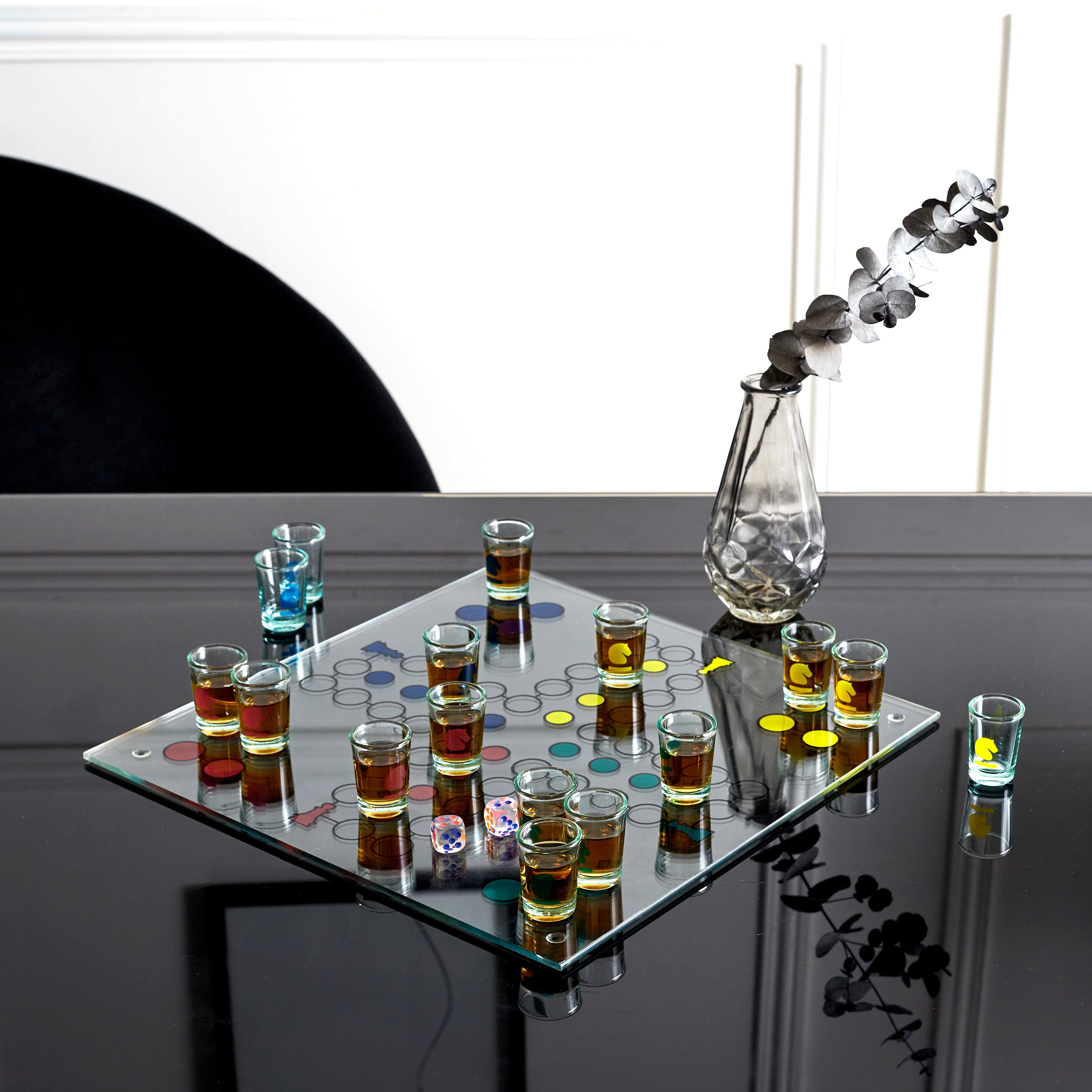 JEU A BOIRE PETITS CHEVAUX EN VERRE