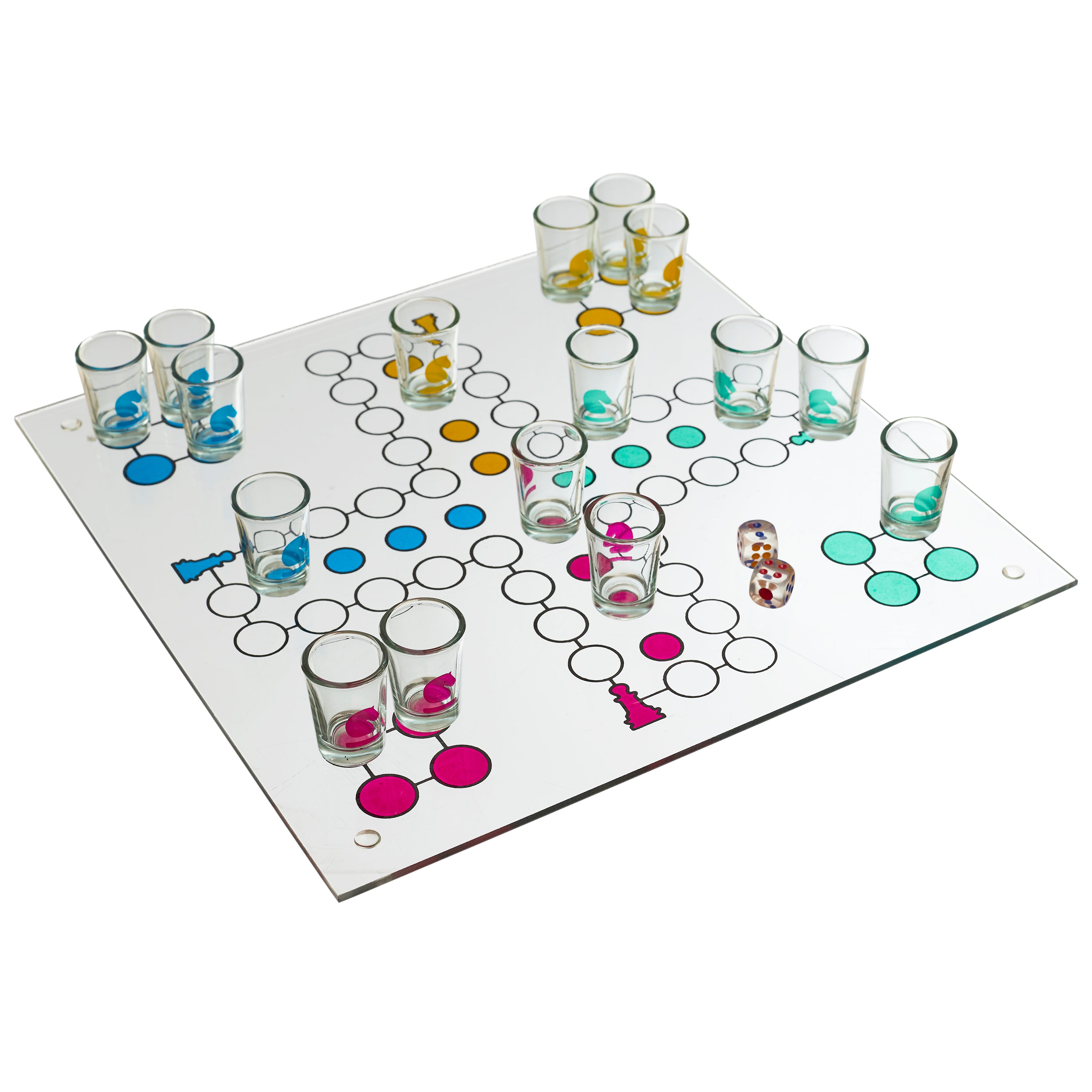 JEU A BOIRE PETITS CHEVAUX EN VERRE