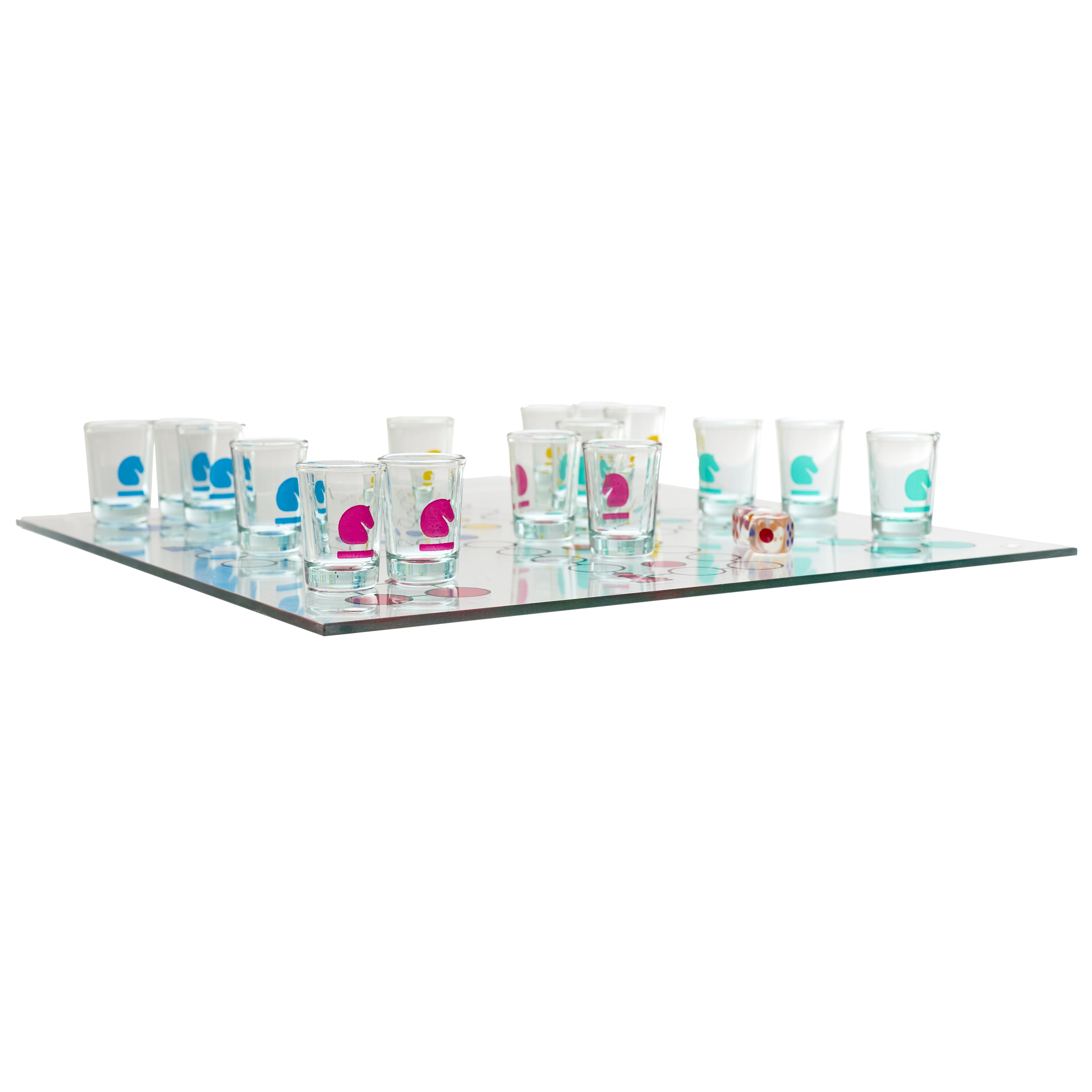 JEU A BOIRE PETITS CHEVAUX EN VERRE