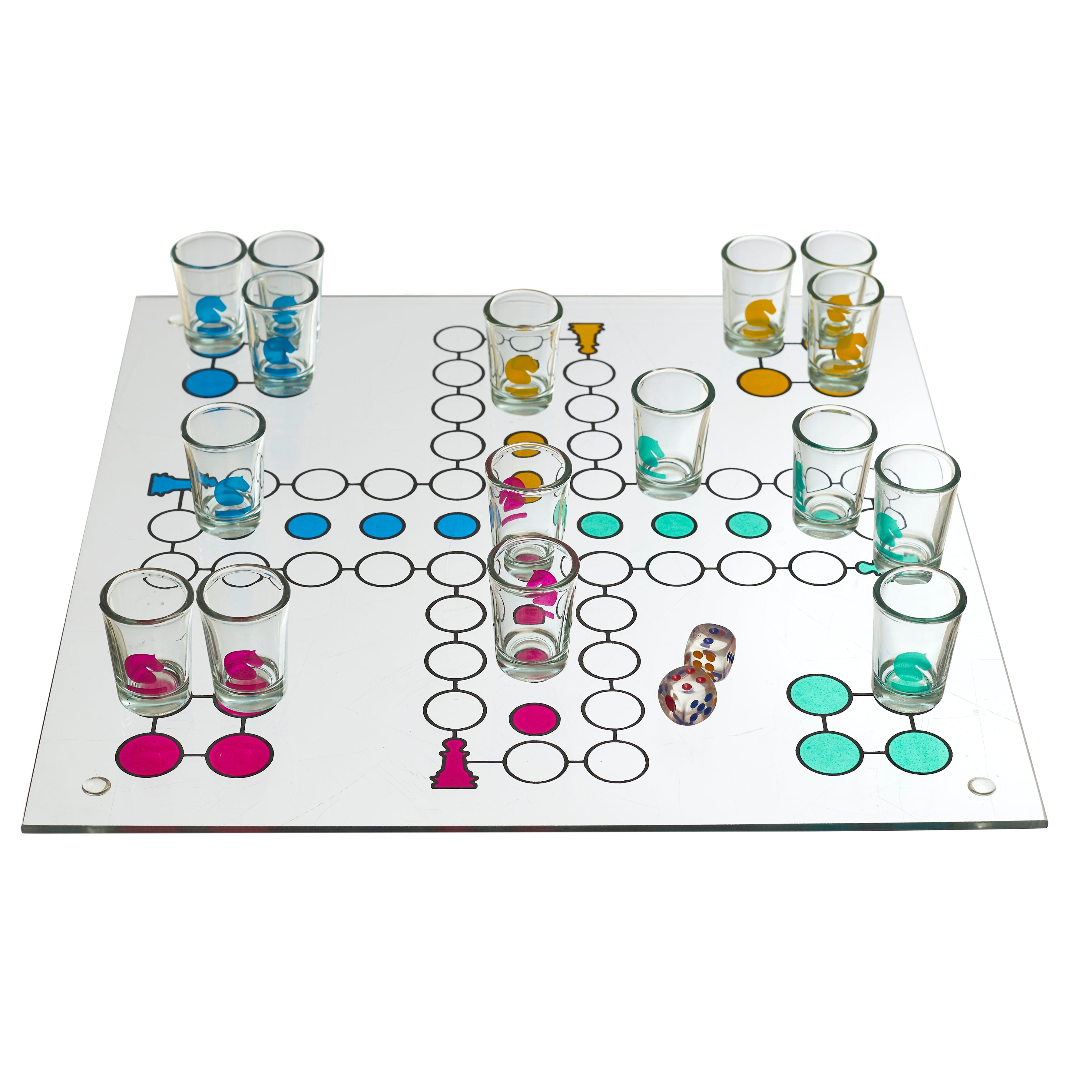 JEU A BOIRE PETITS CHEVAUX EN VERRE