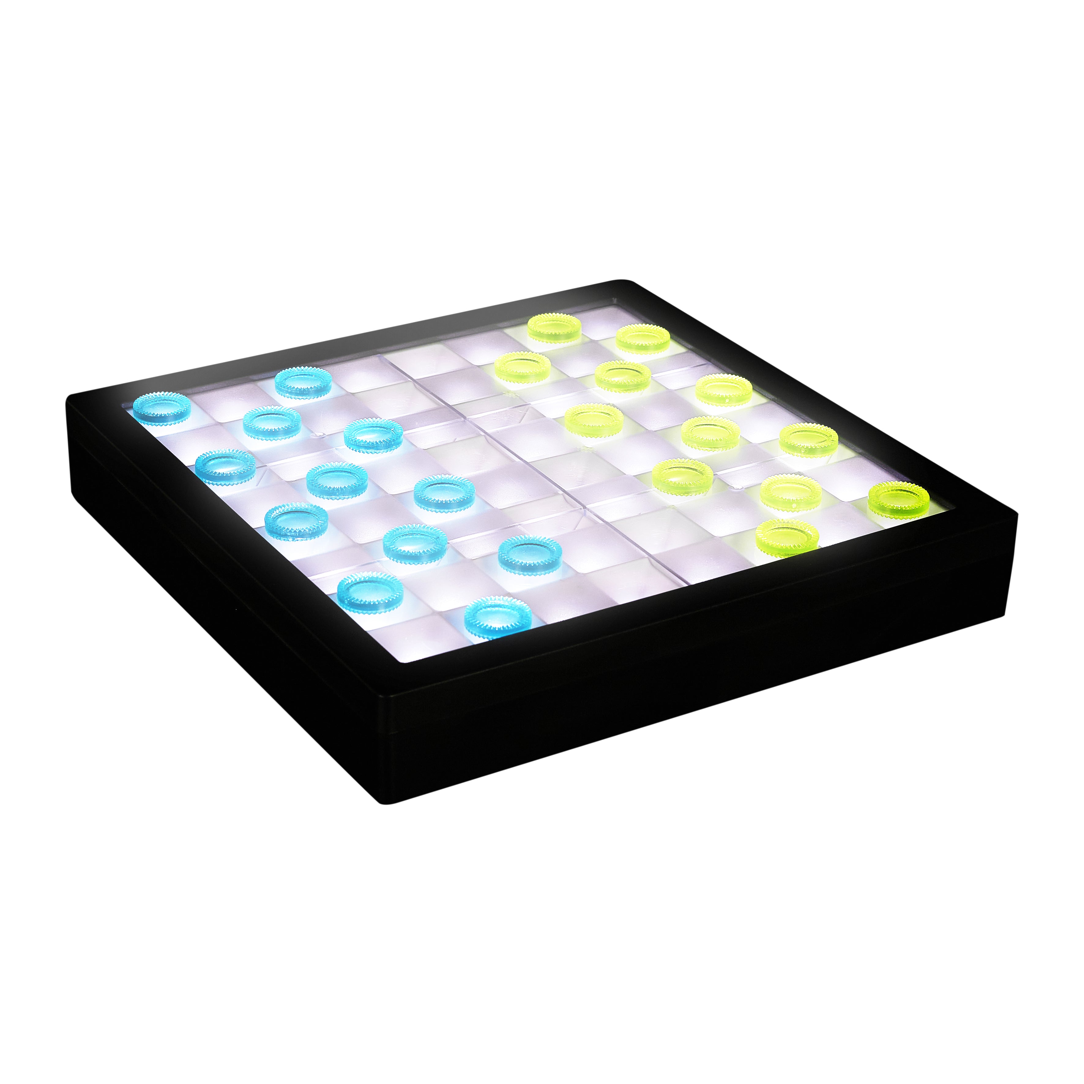 JEU DE DAMES TRANSPARENT LED