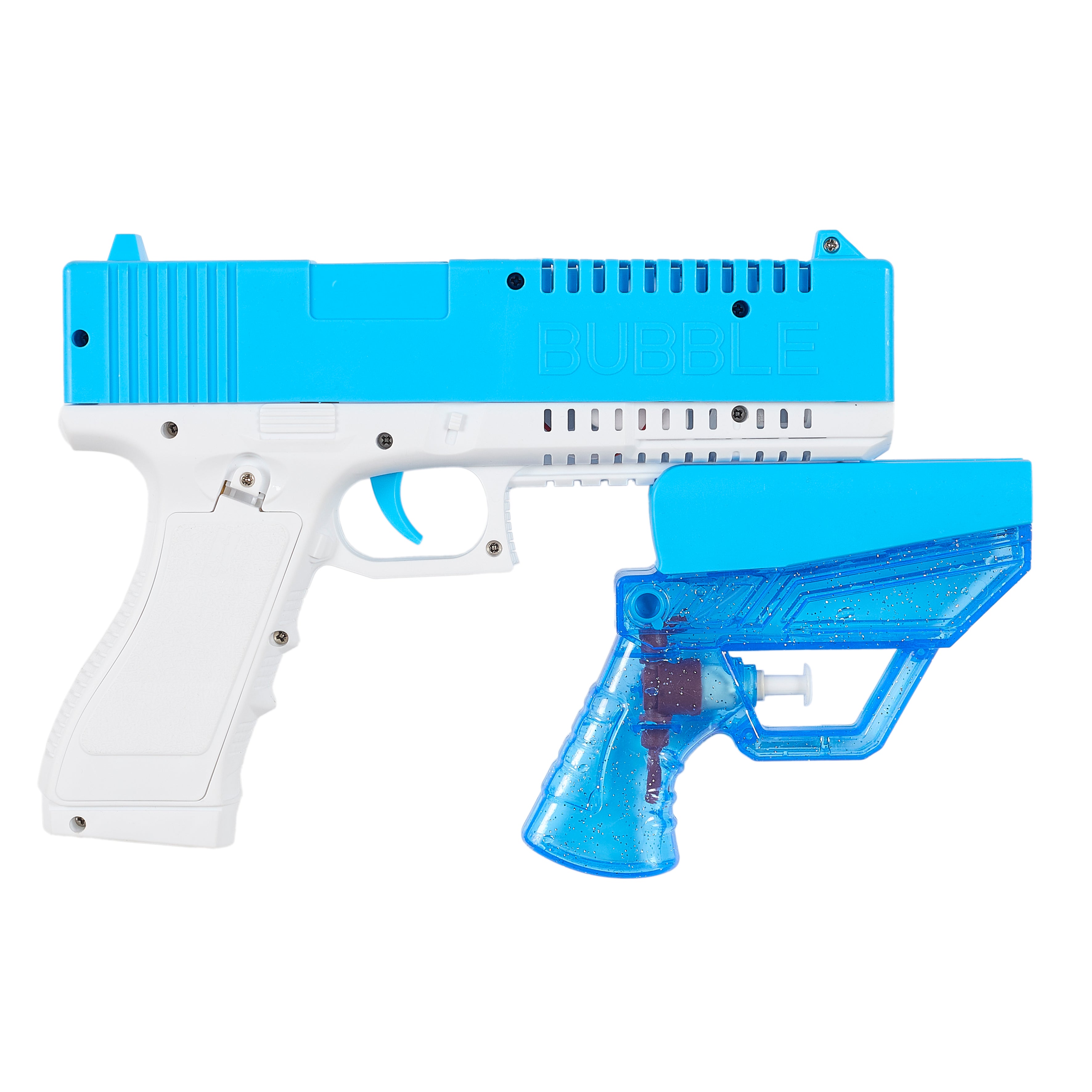 PISTOLET X2 A BULLES ET A EAU 2 EN 1