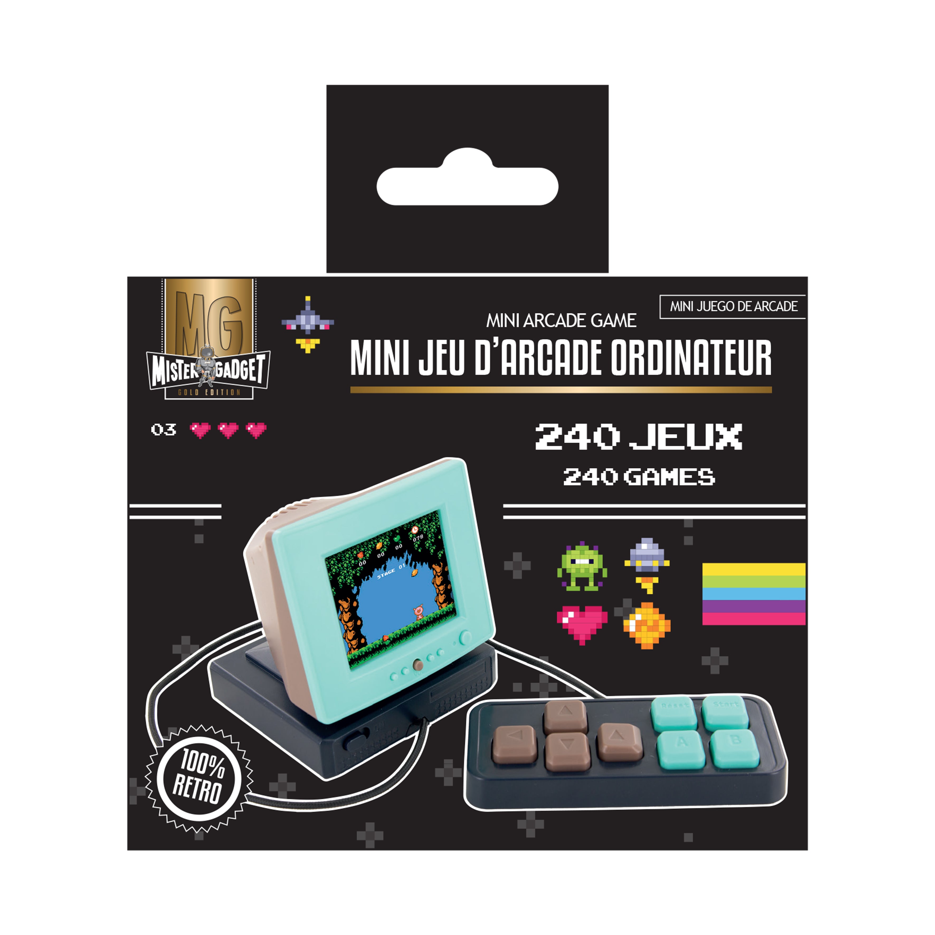 JEUX ARCADES MINI ORDI 240 JEUX