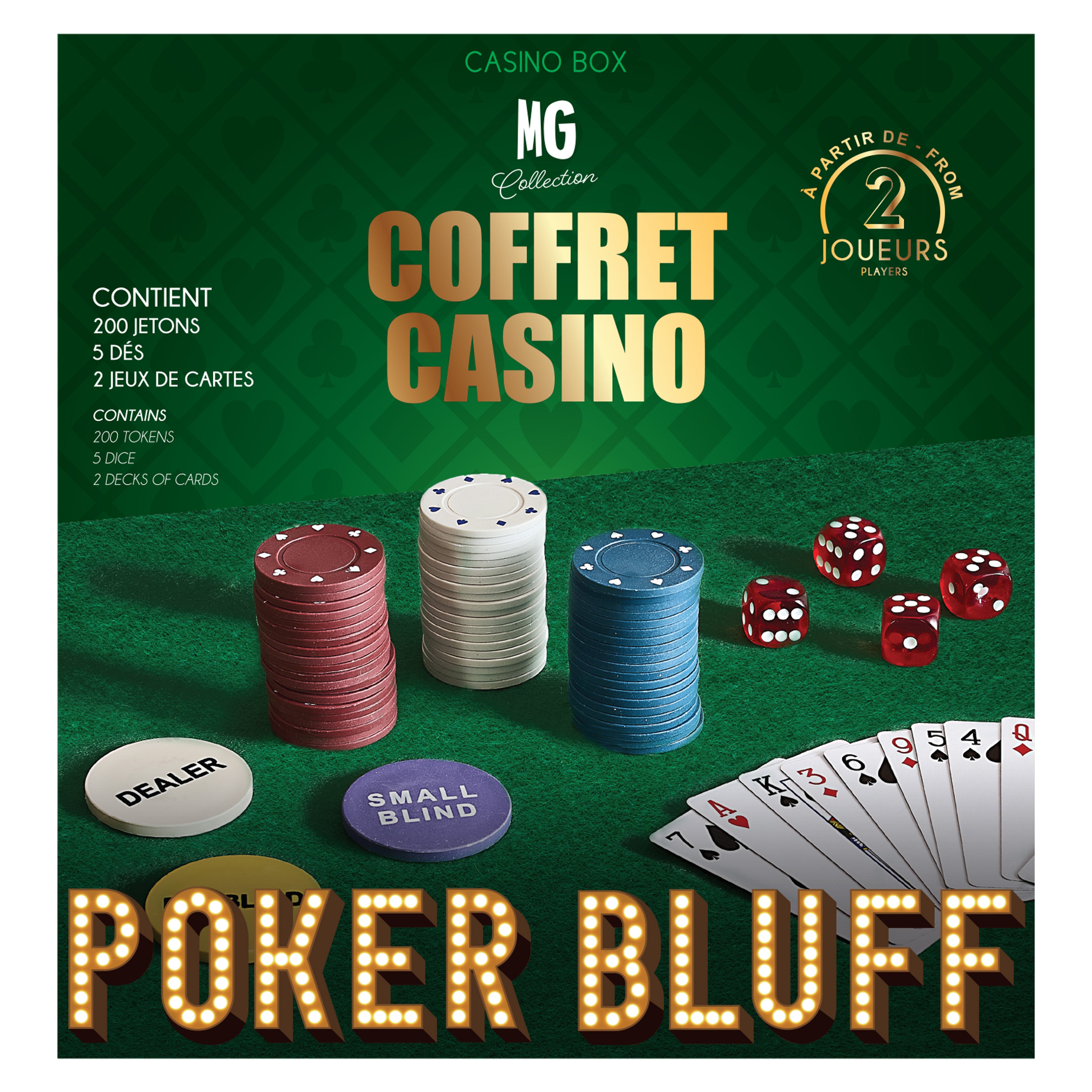 JEU DE CASINO BOITE DE 200 JETONS