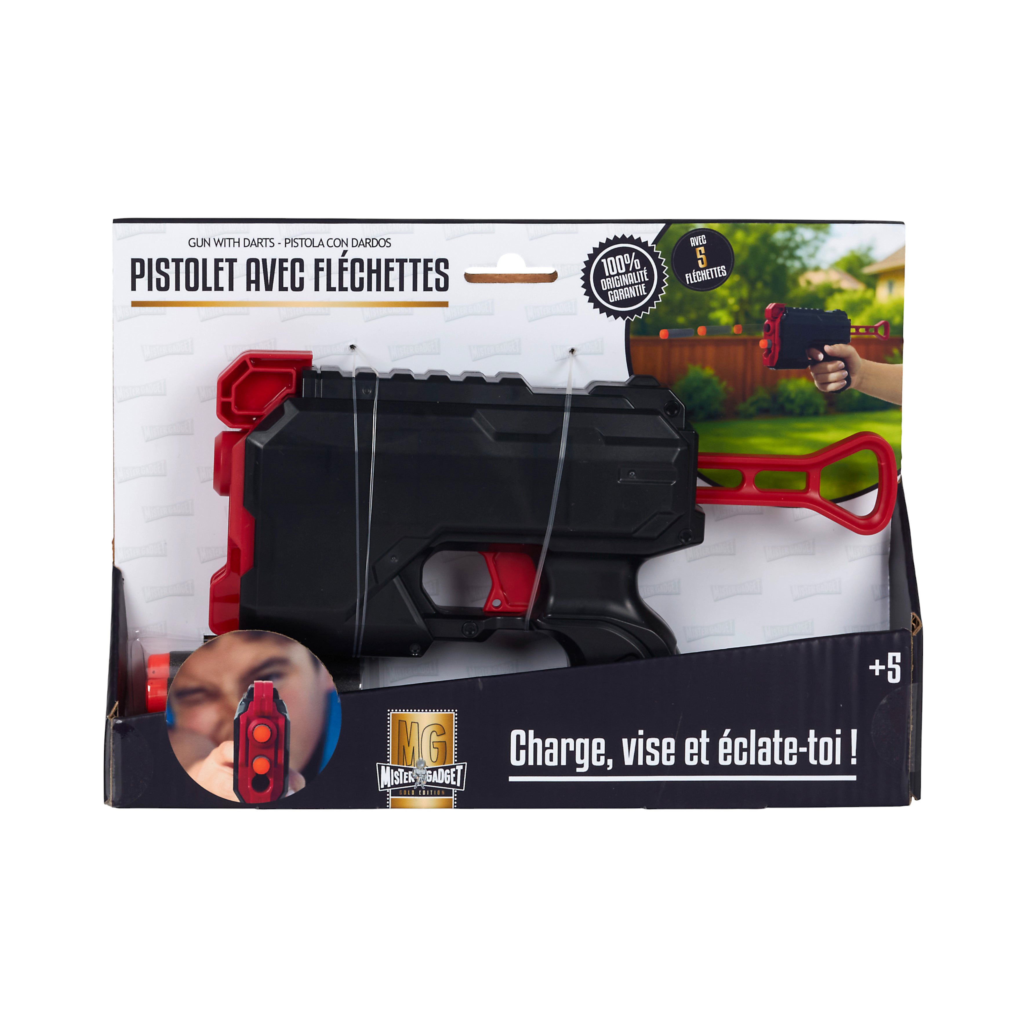 PISTOLET AVEC FLECHETTE EN MOUSSE X5
