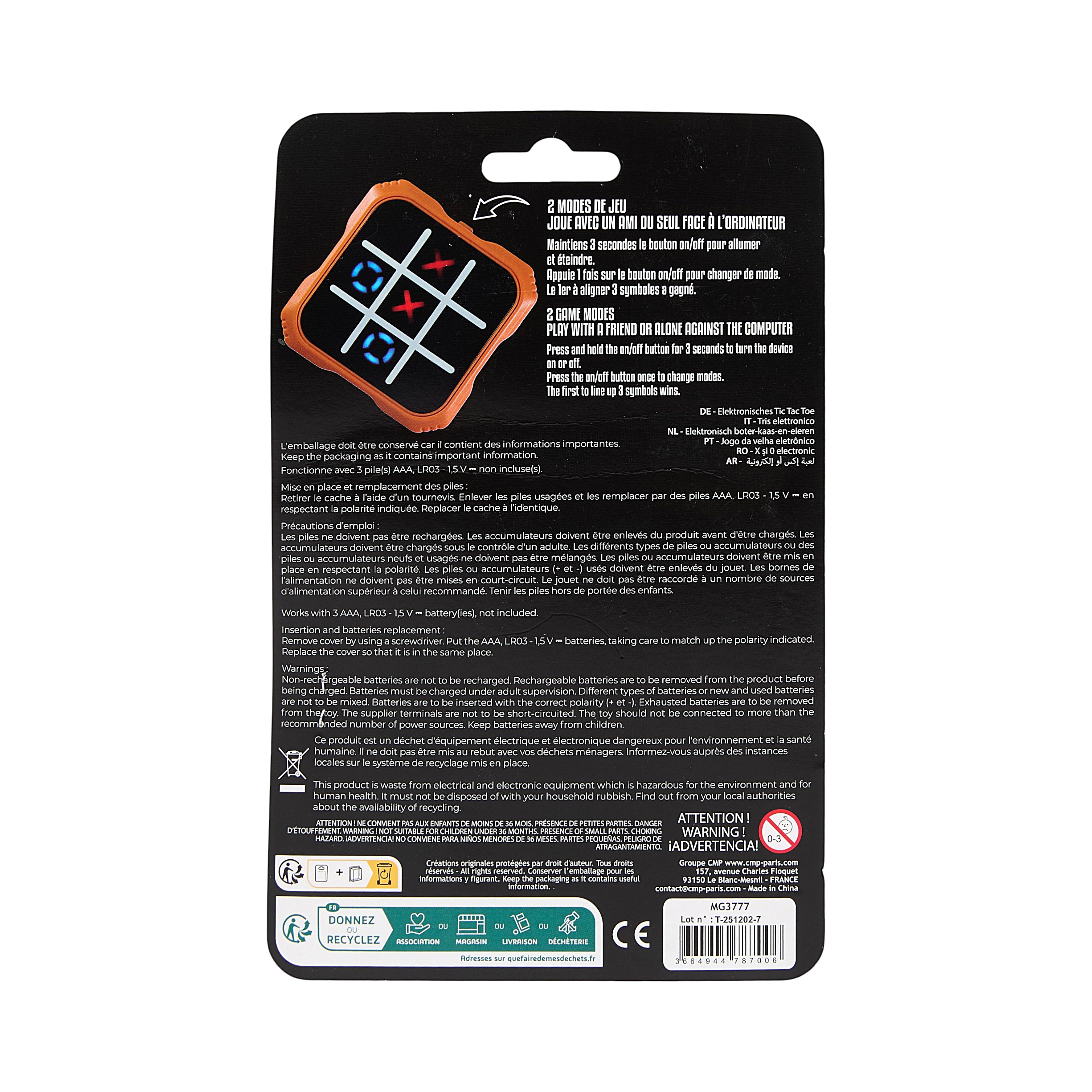 TIC TAC TOE ELECTRONIQUE