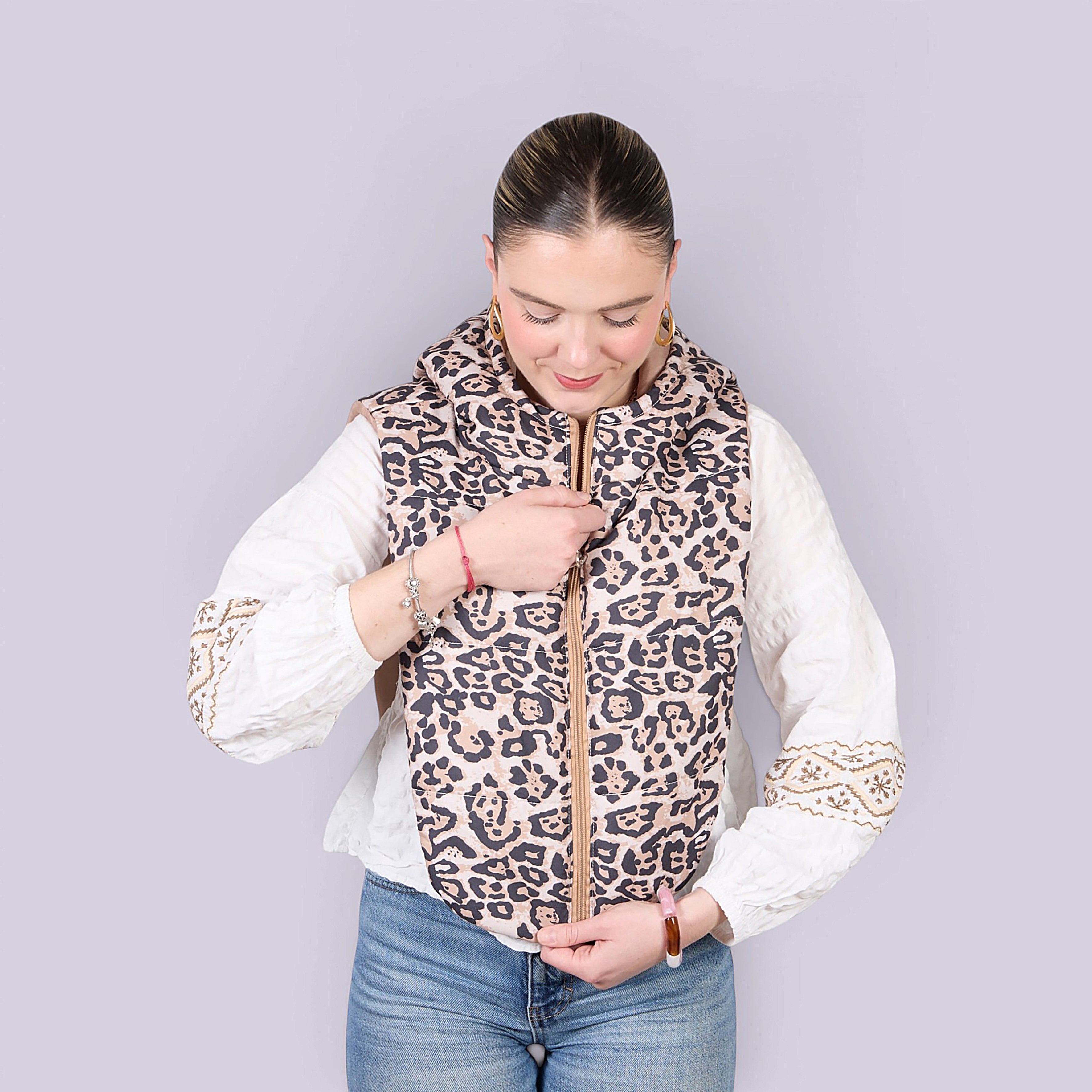 CAPUCHE DOUDOUNE LEOPARD