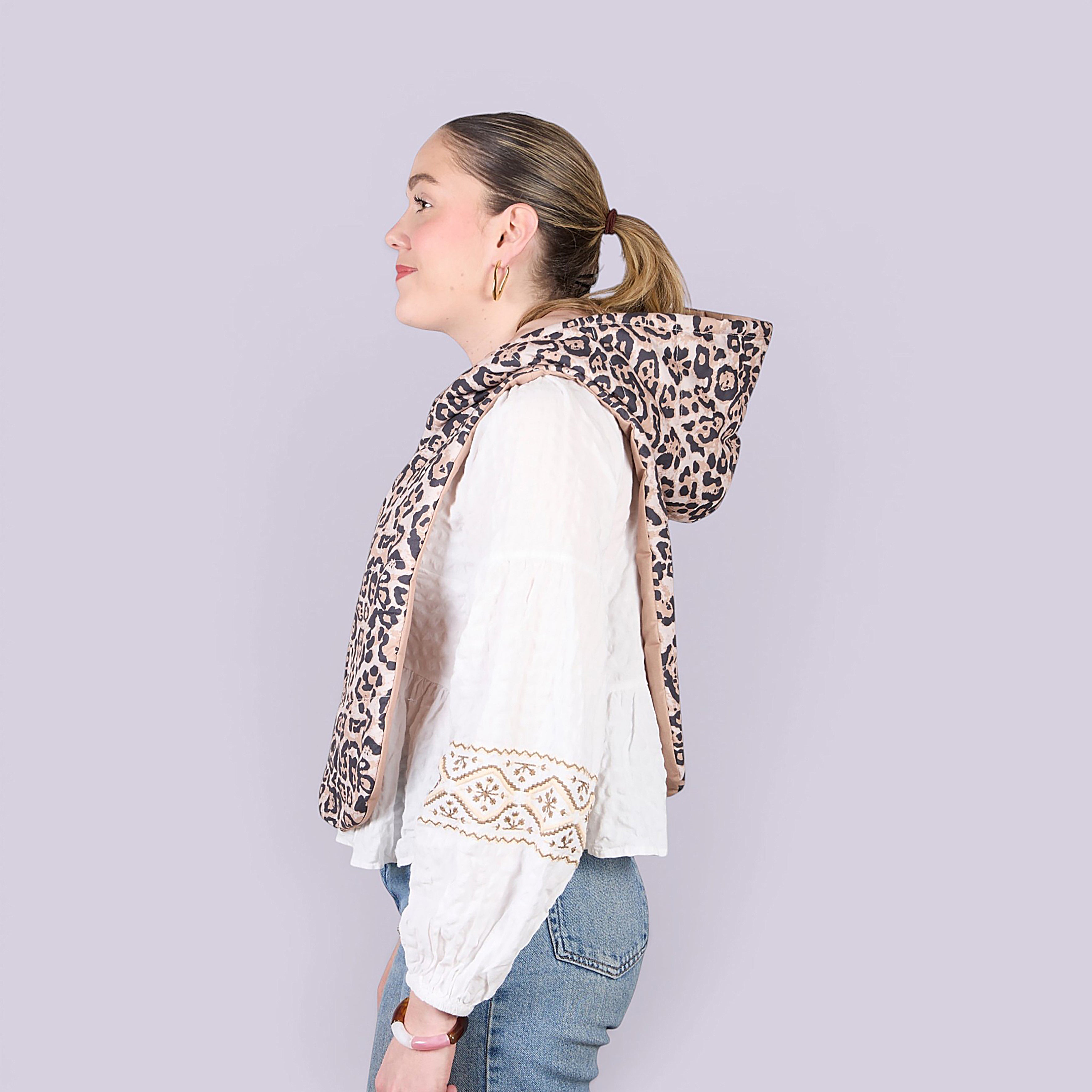 CAPUCHE DOUDOUNE LEOPARD