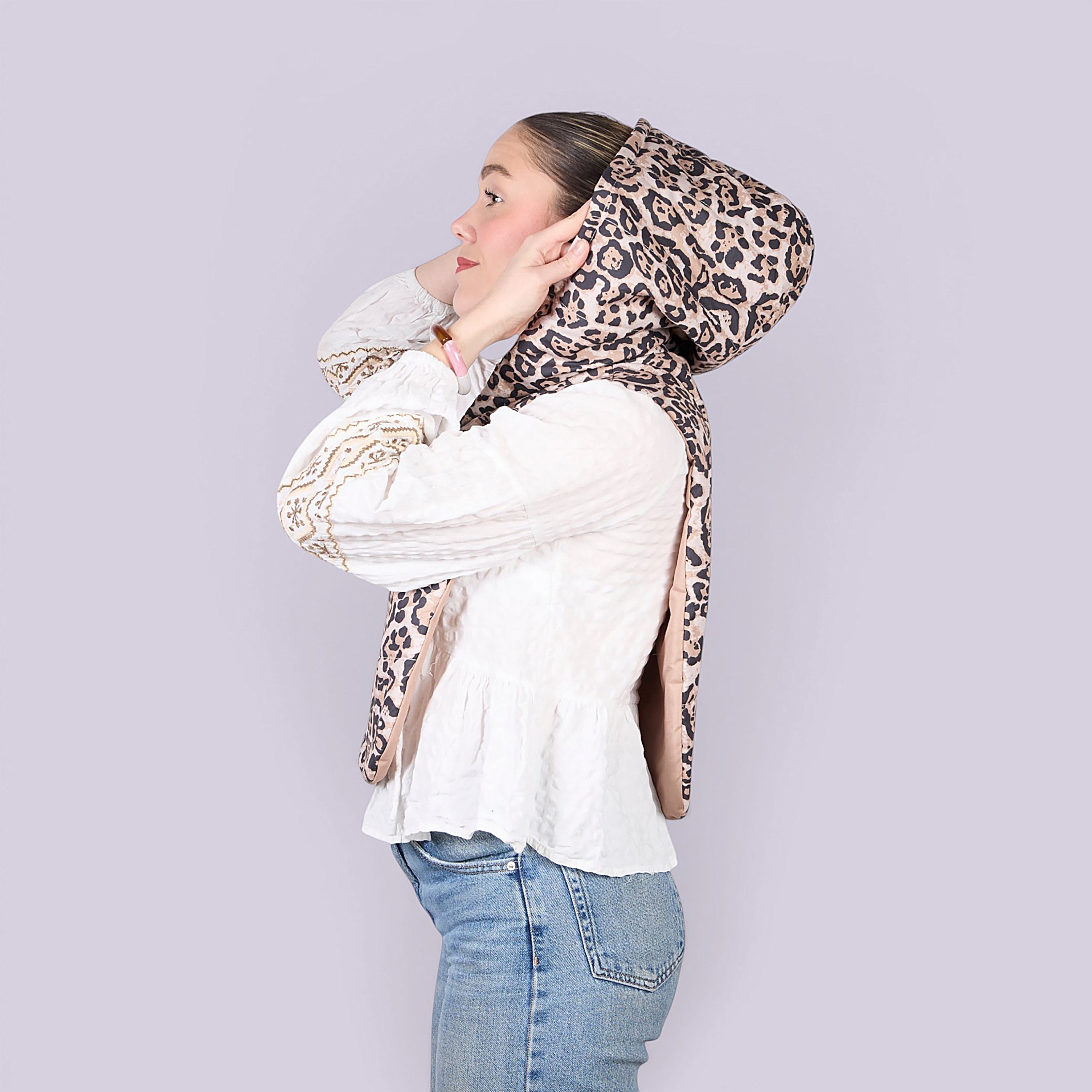 CAPUCHE DOUDOUNE LEOPARD