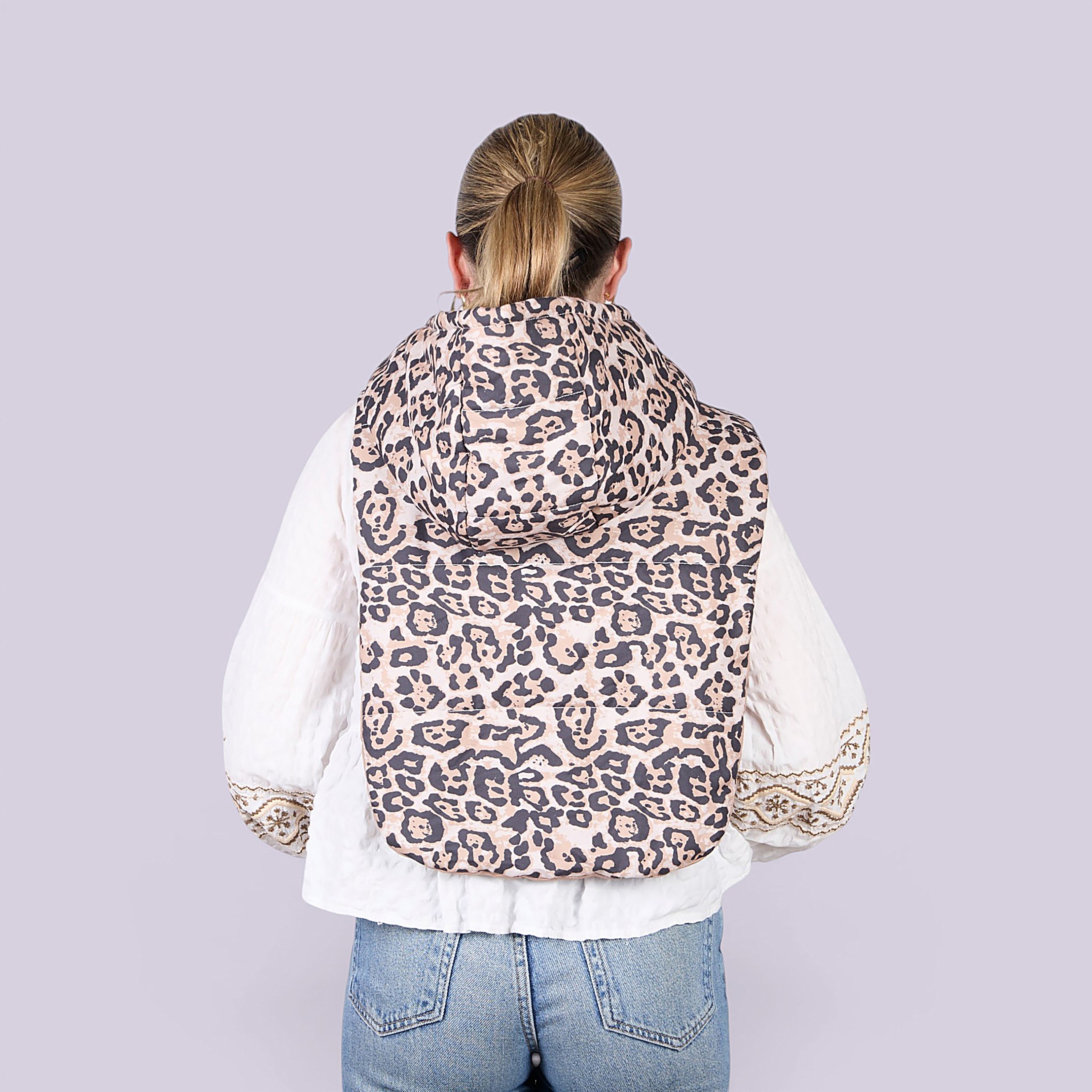 CAPUCHE DOUDOUNE LEOPARD