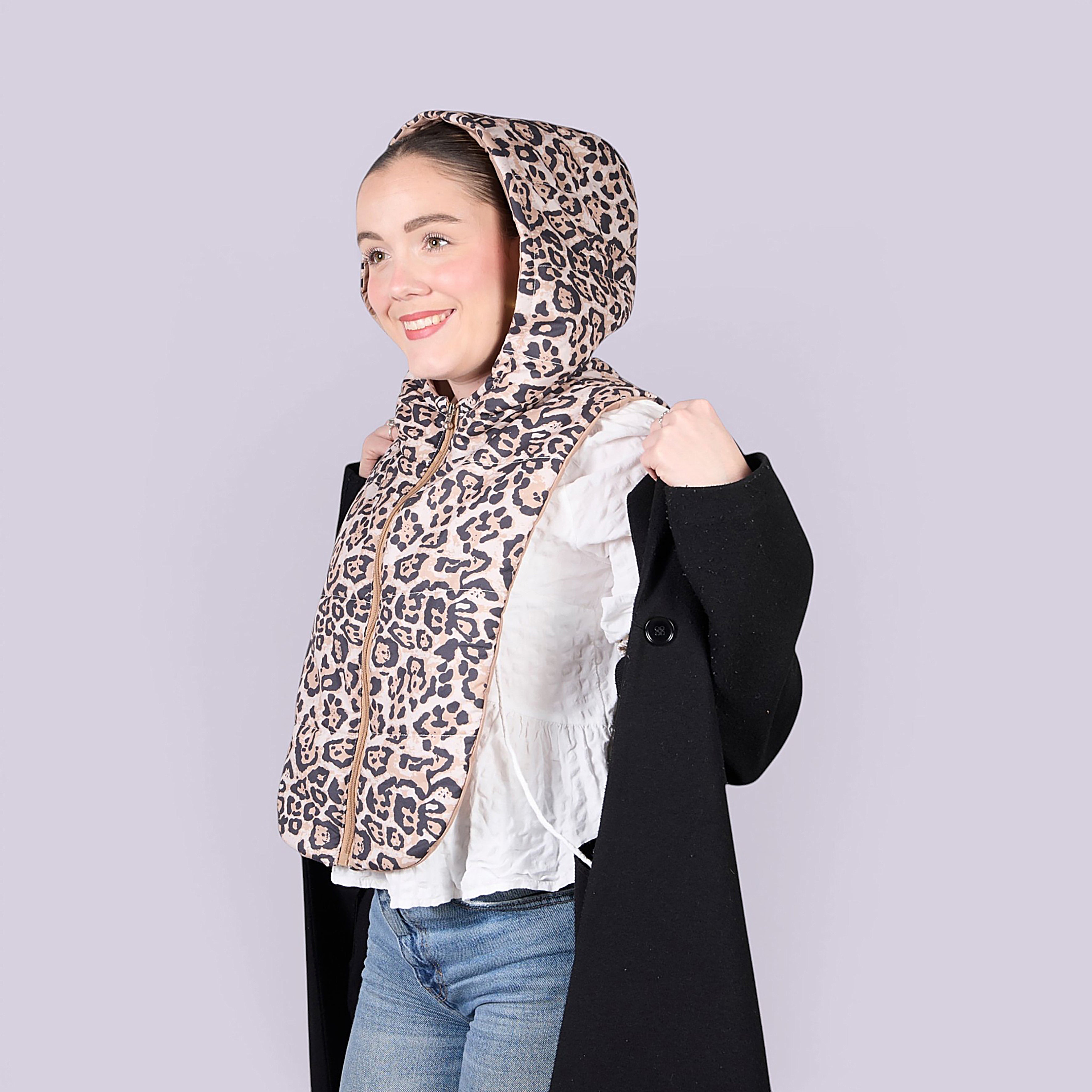 CAPUCHE DOUDOUNE LEOPARD