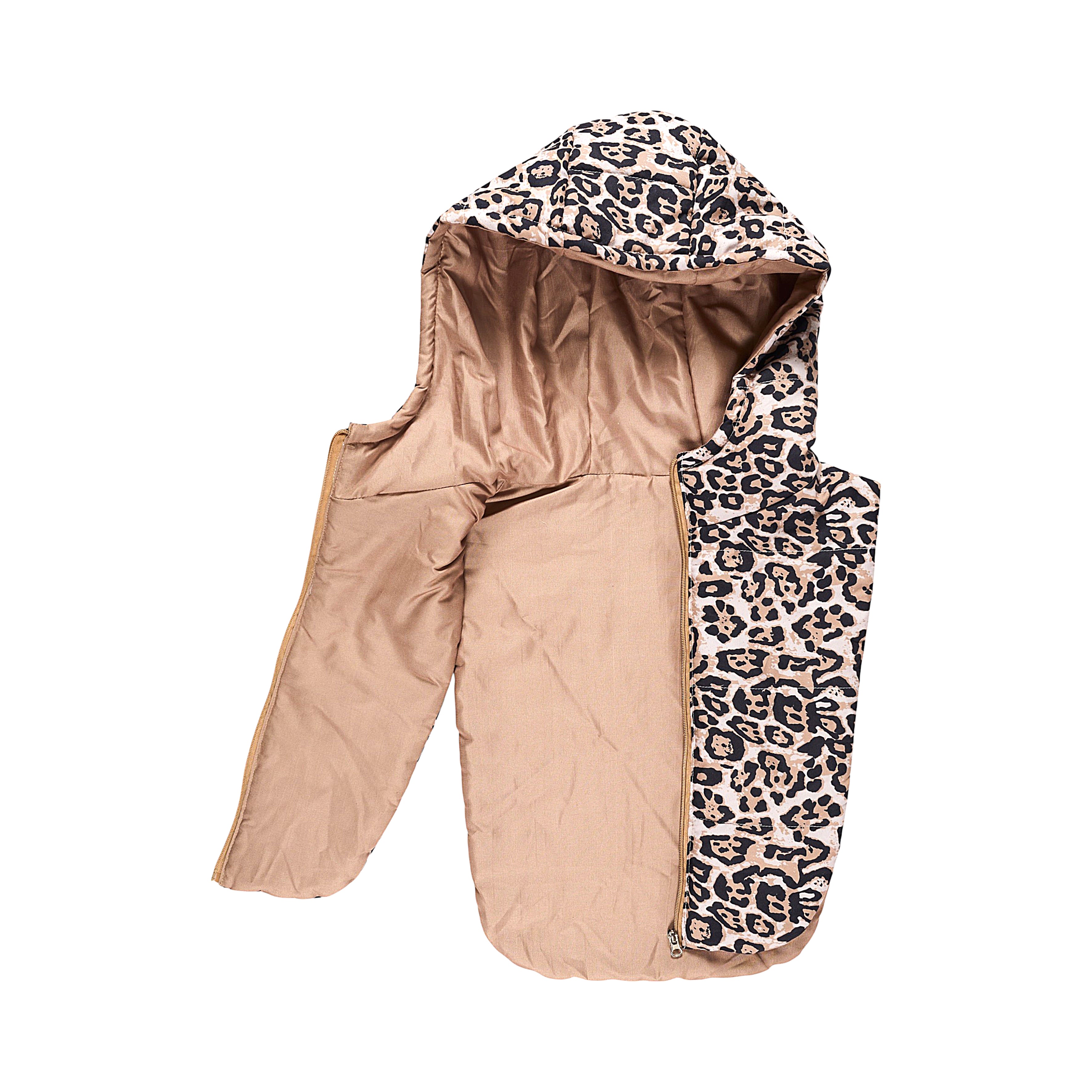 CAPUCHE DOUDOUNE LEOPARD