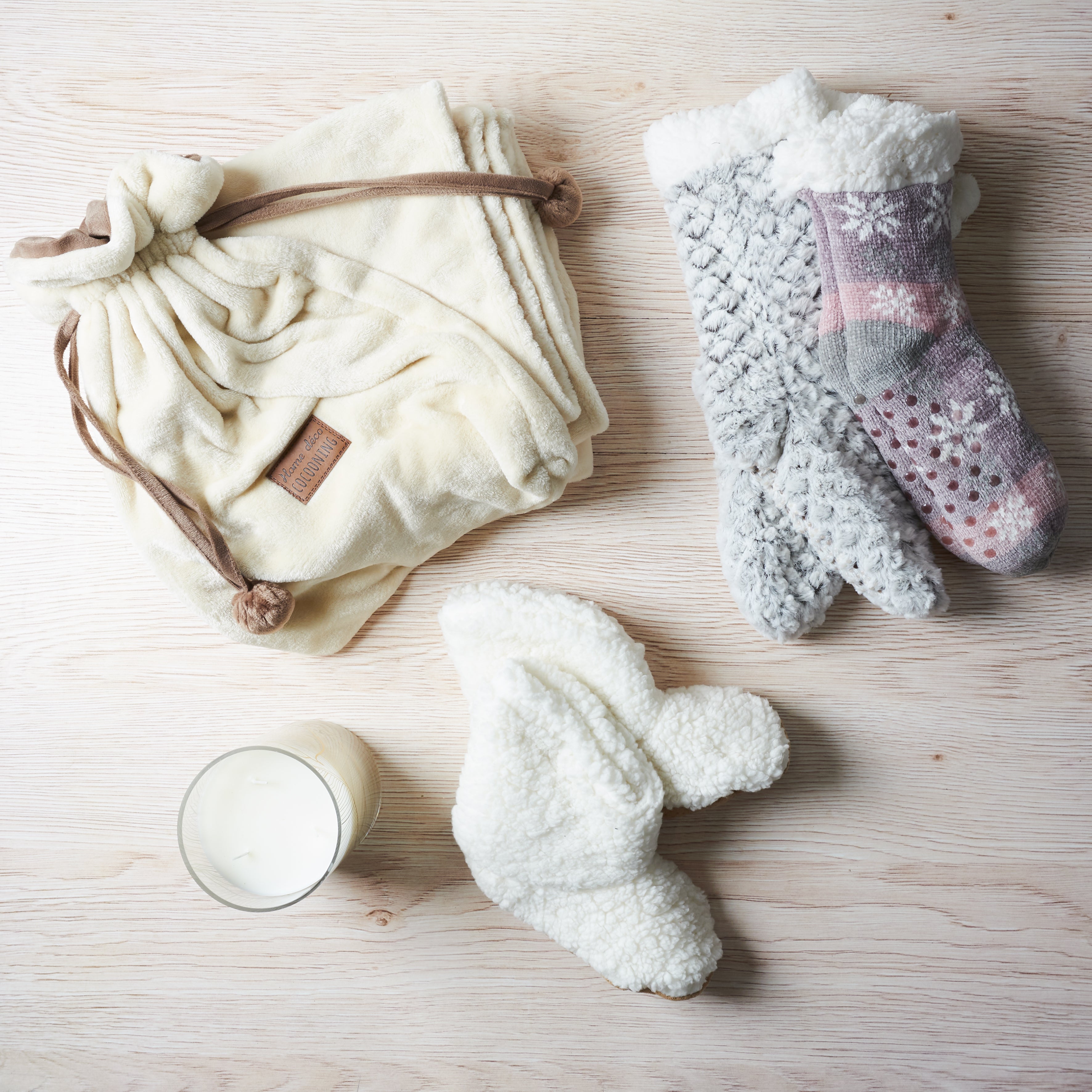 CHAUSSETTES SHERPA IMITATION FOURRURE