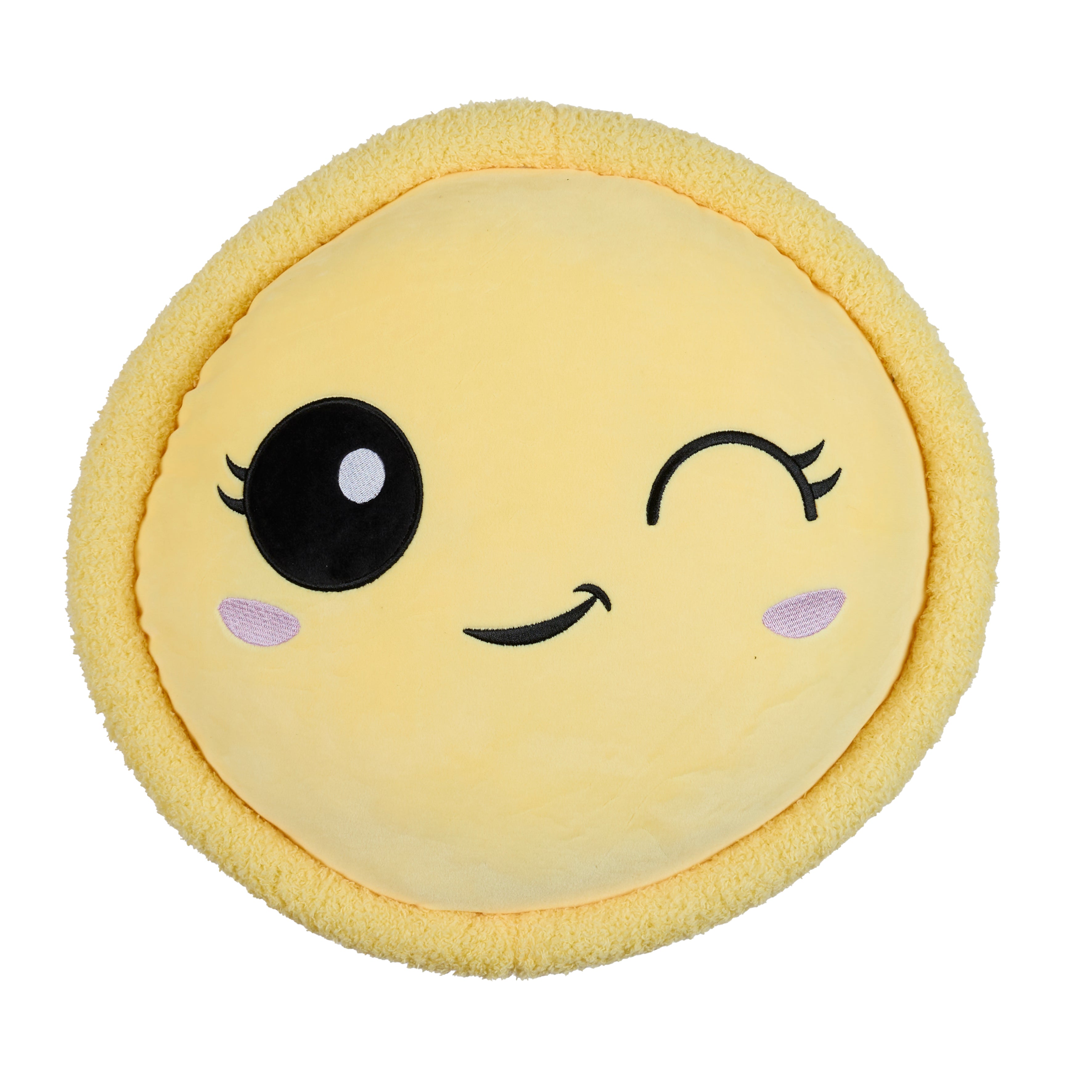 PELUCHE MACARON JAUNE DIAM 36CM KAWAII
