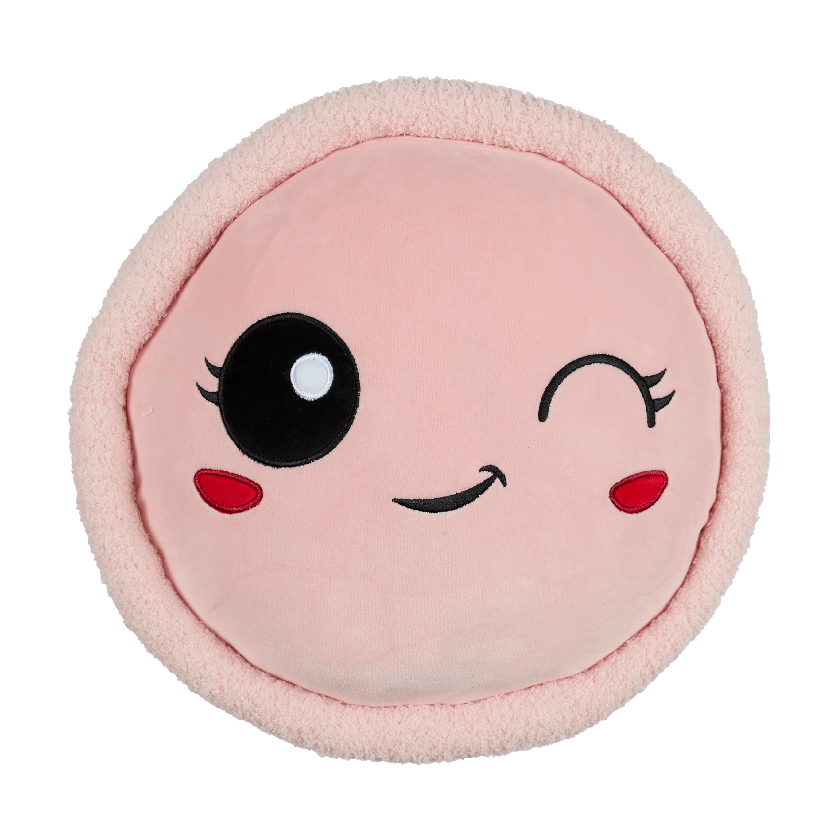 PELUCHE MACARON ROSE DIAM 36CM KAWAII