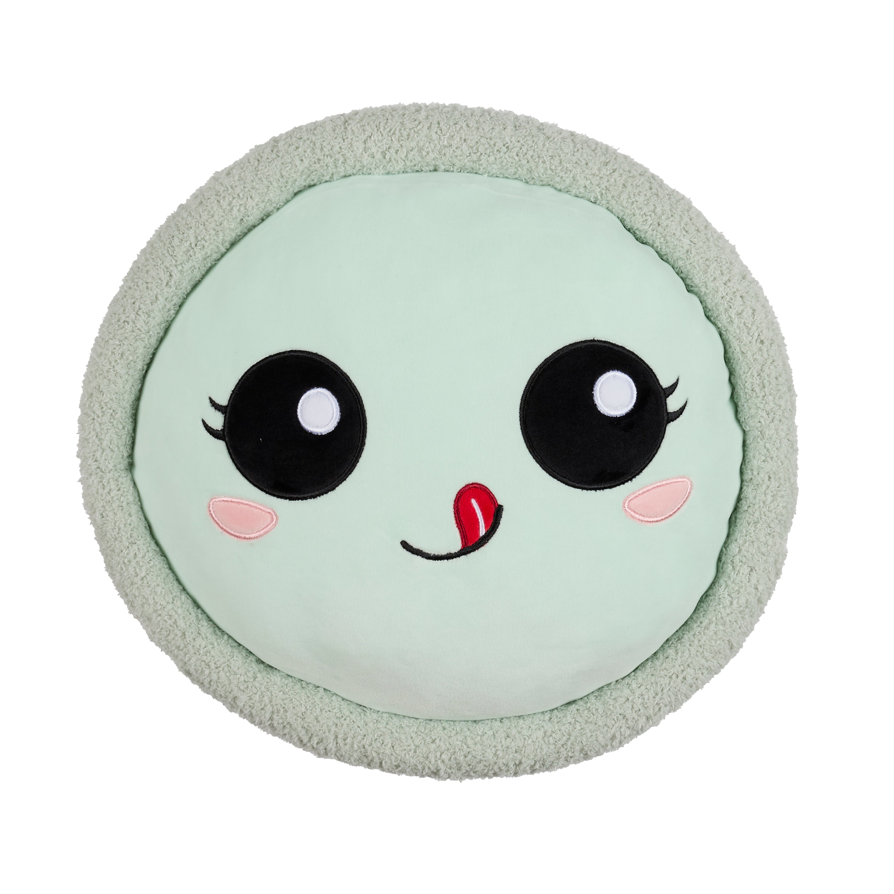 PELUCHE MACARON VERT DIAM 36CM KAWAII