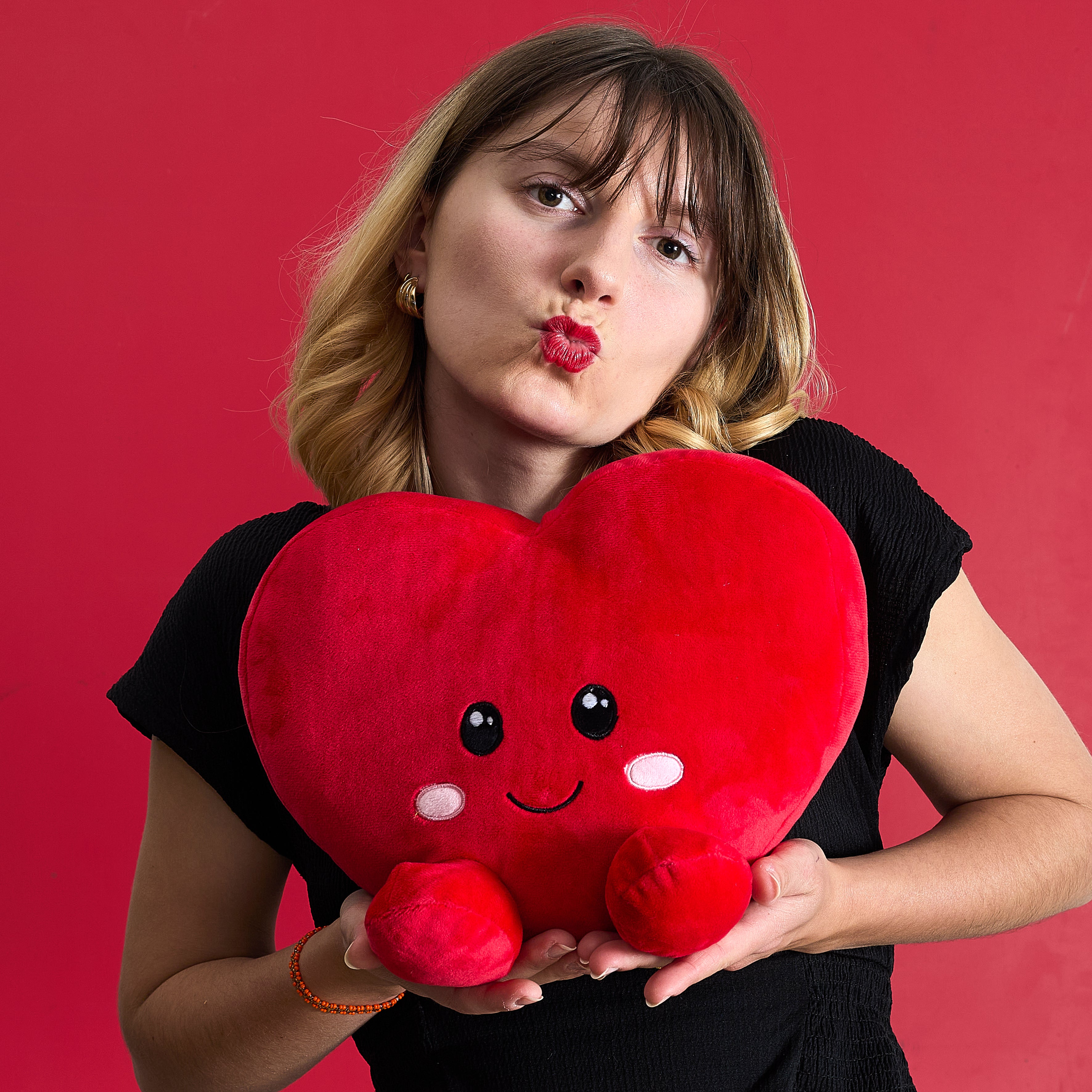 PELUCHE COEUR 25CM KAWAII