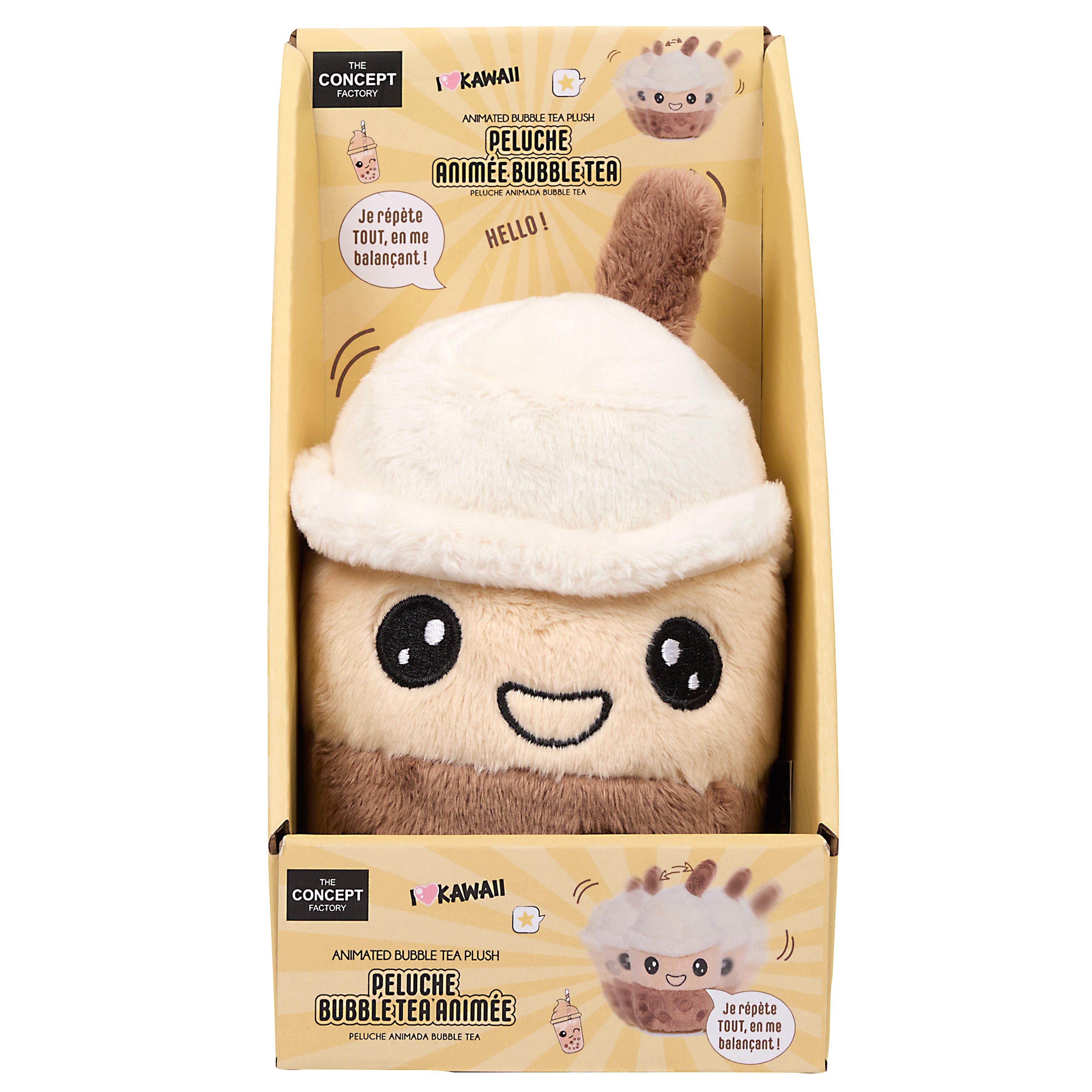 PELUCHE BUBBLE TEA PARLANT ANIME KAWAII