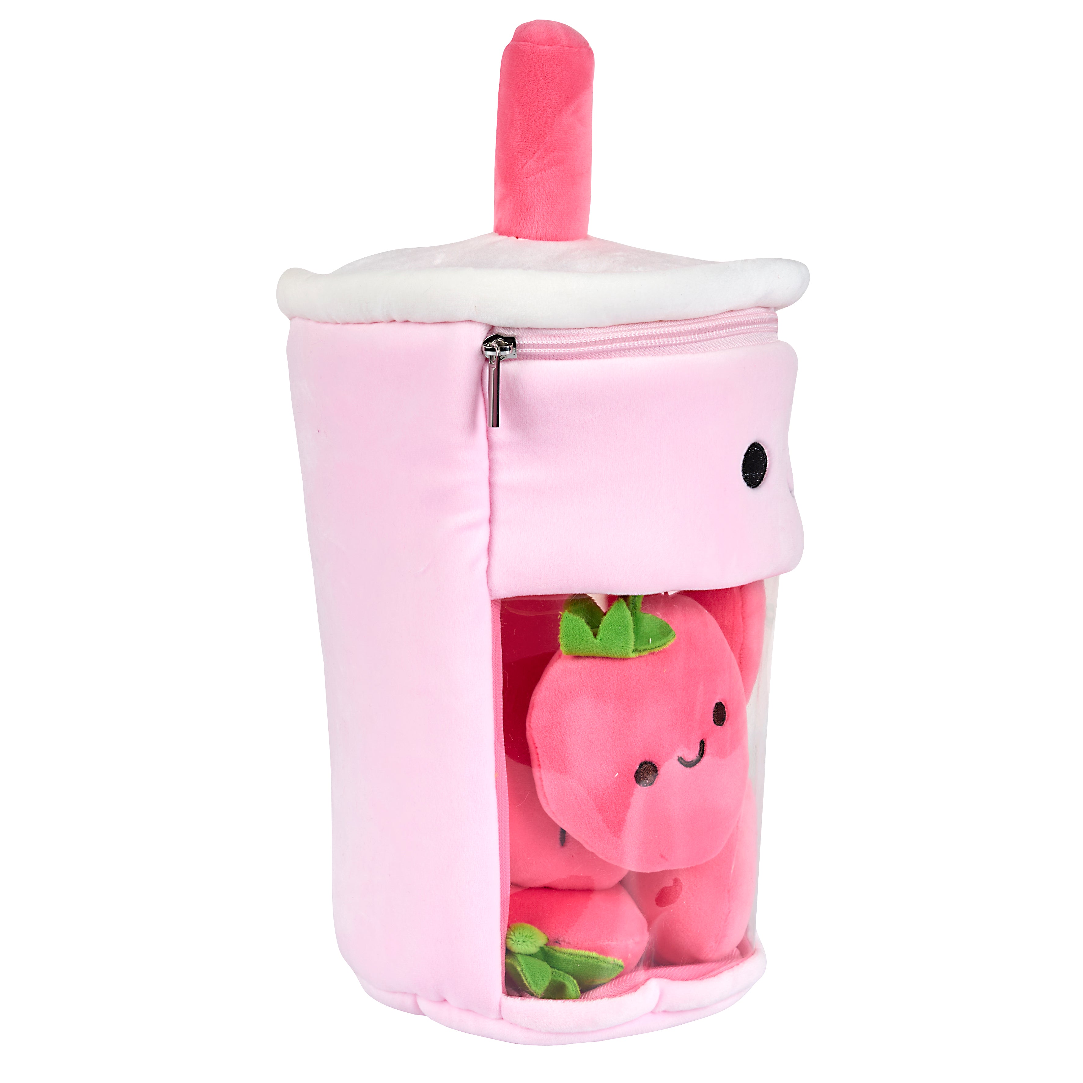PELUCHE BUBBLE TEA KAWAII FRAISE