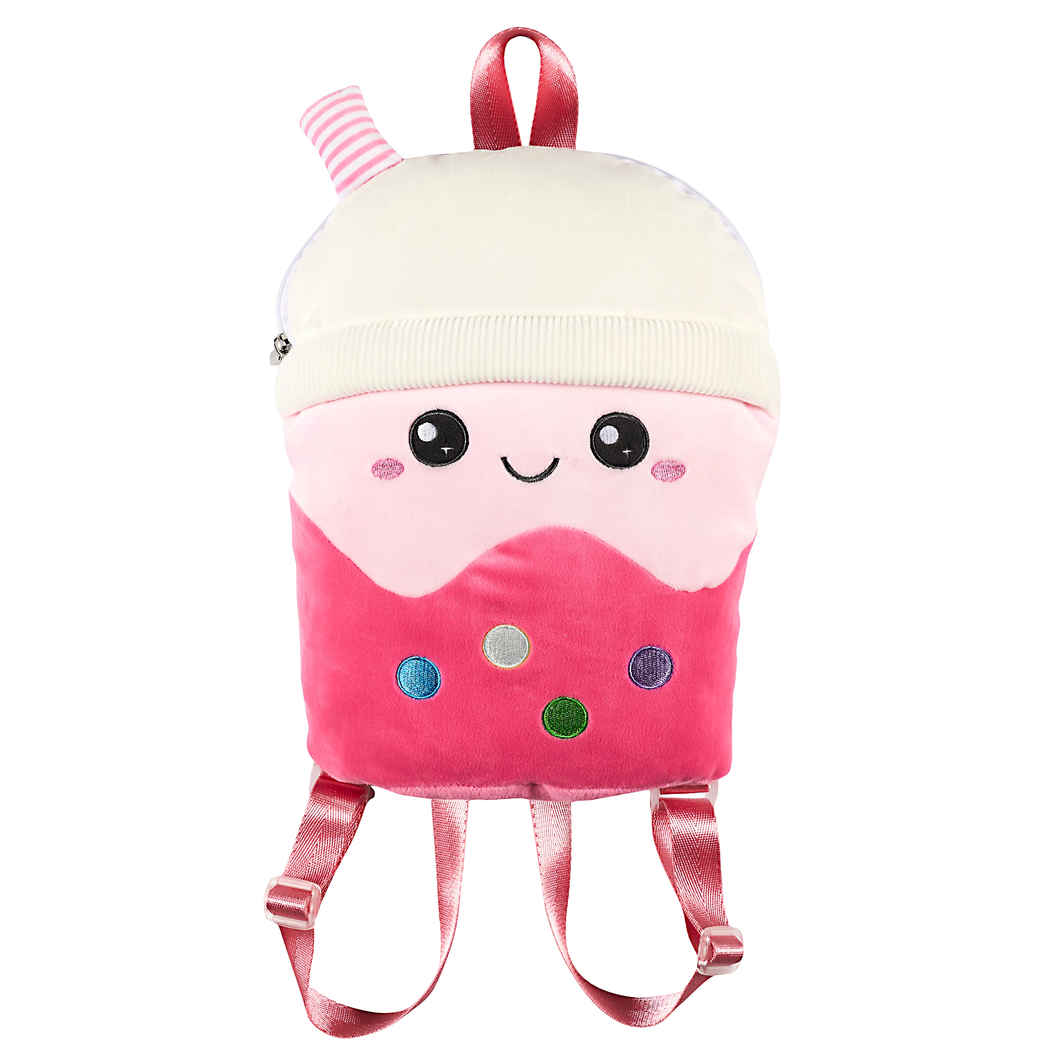 PELUCHE BUBBLE TEA SAC A DOS ROSE KAWAII