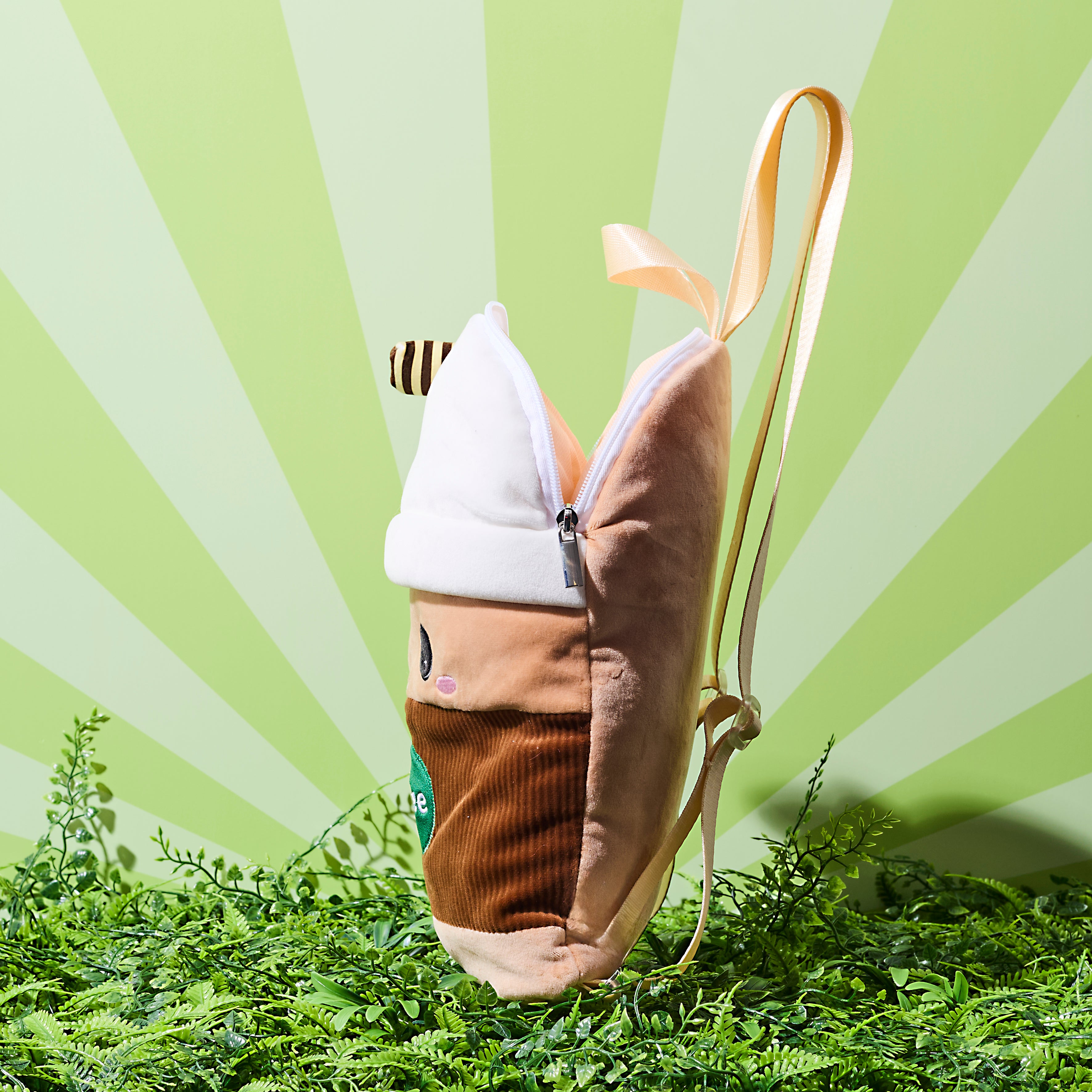 PELUCHE BUBBLE TEA SAC A DOS MARRON KAWAII