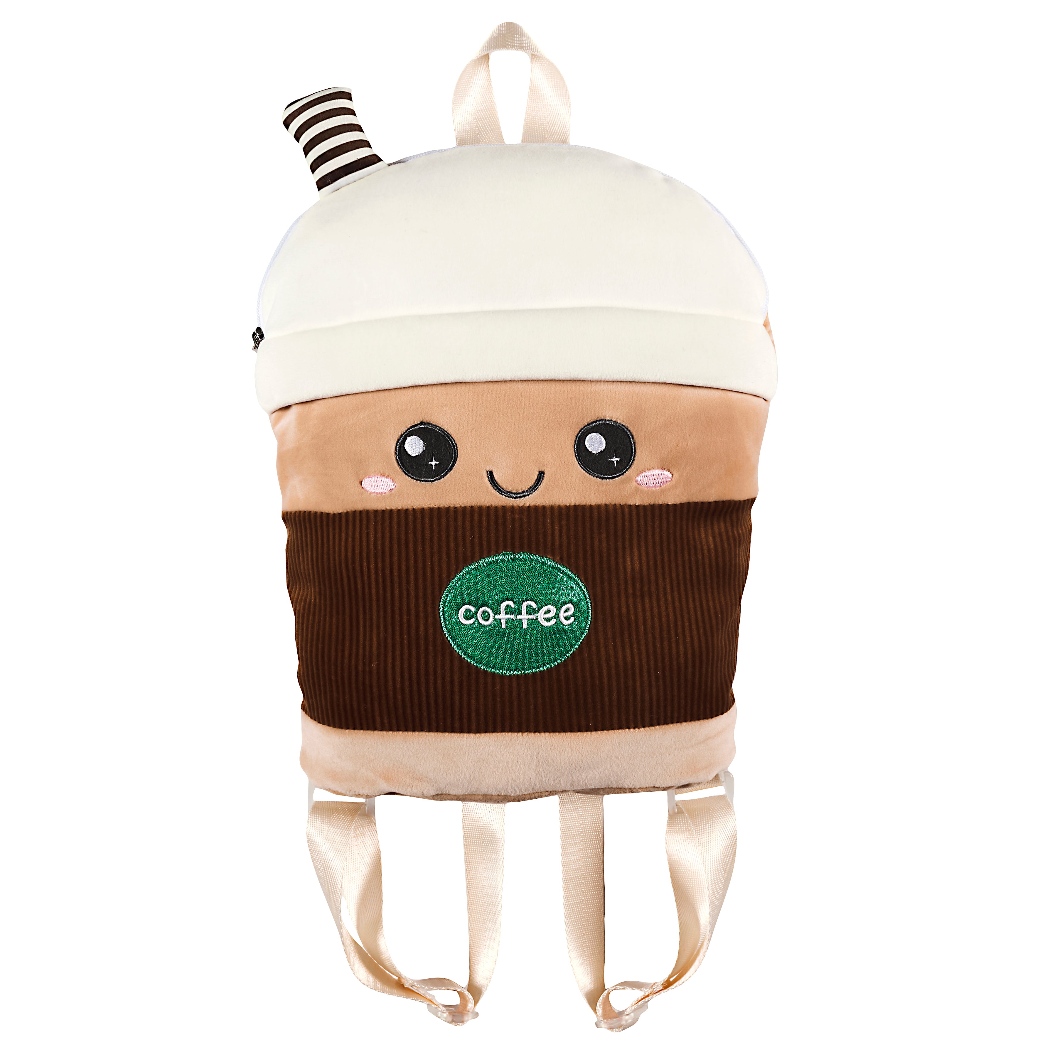 PELUCHE BUBBLE TEA SAC A DOS MARRON KAWAII