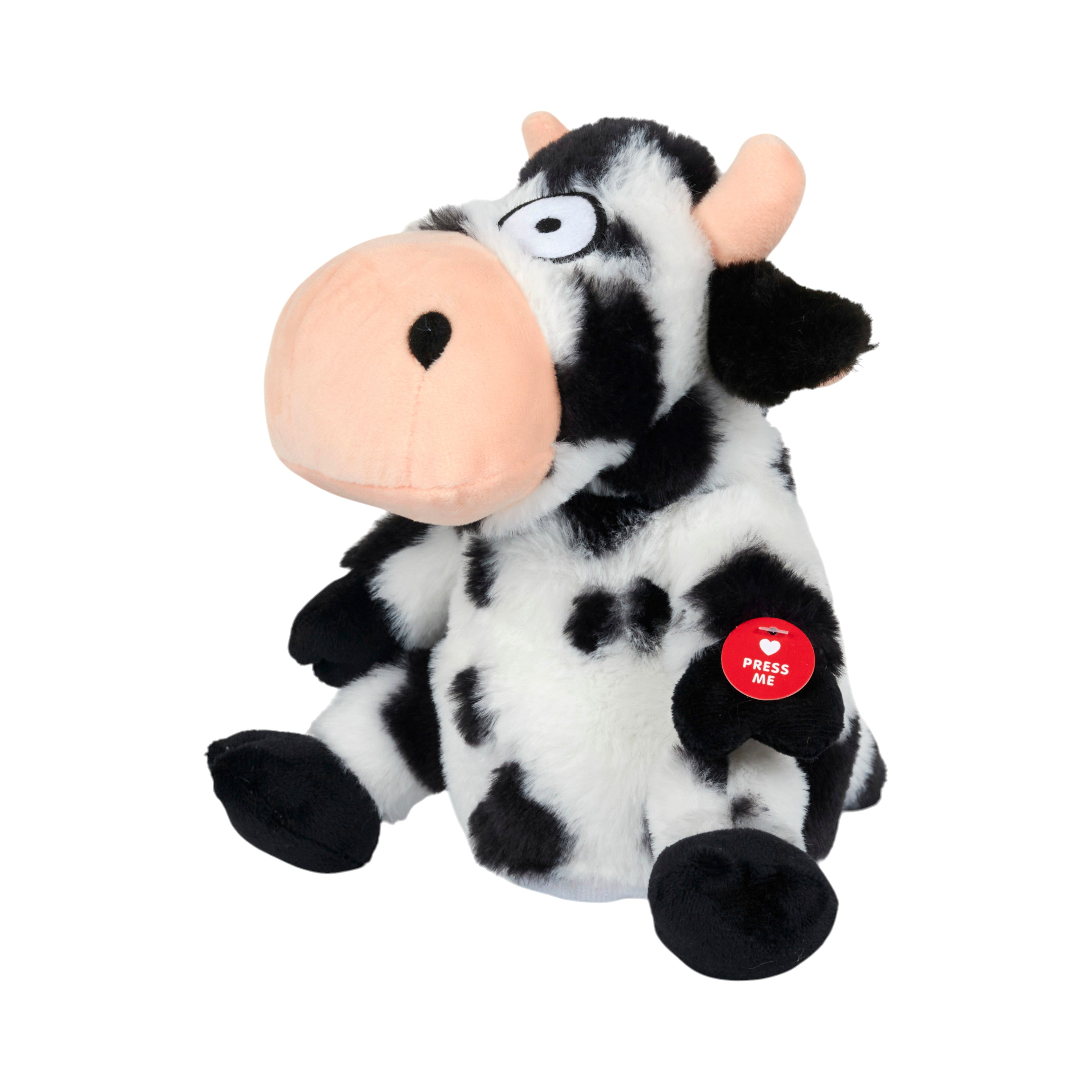 PELUCHE VACHE FOLLE A PILES