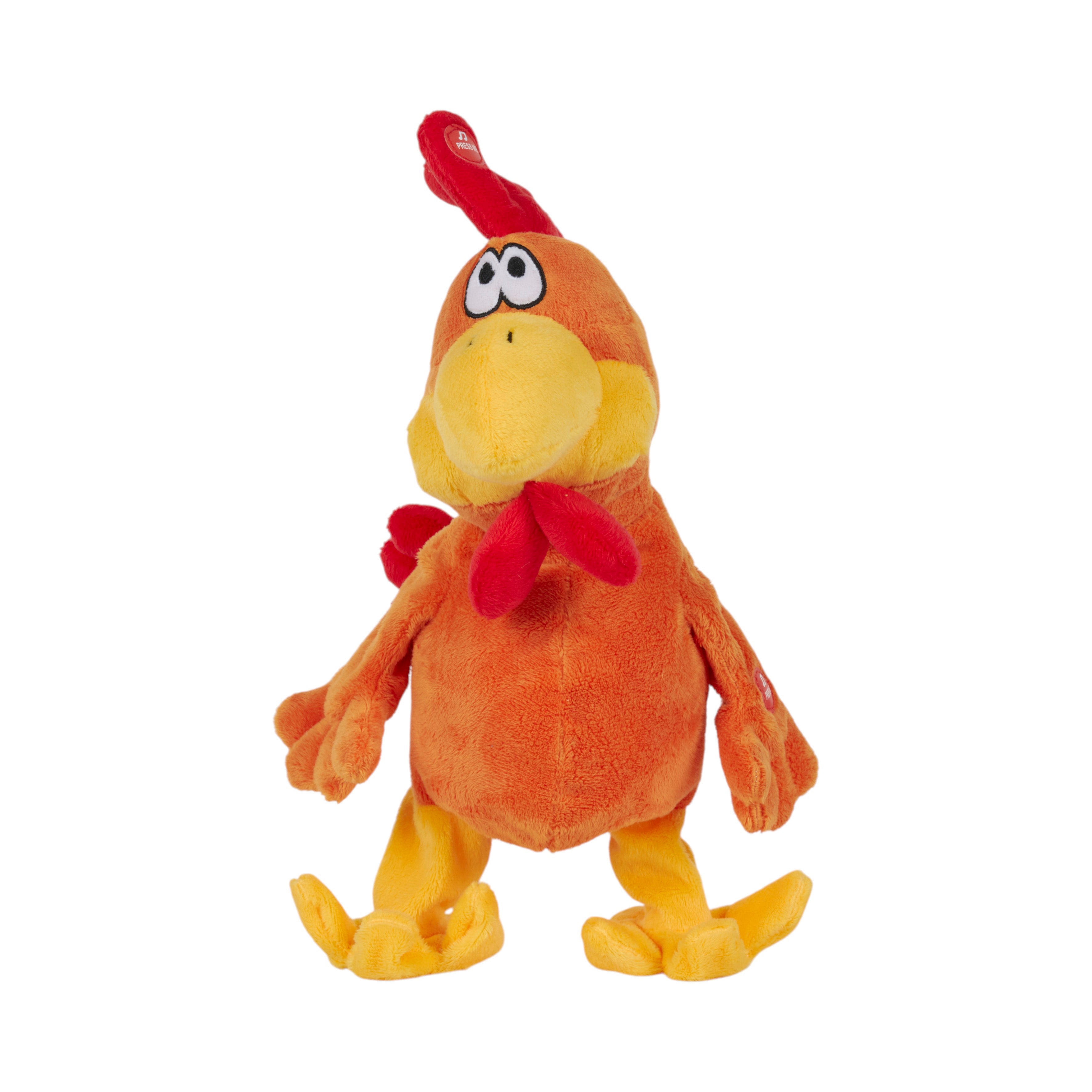 PELUCHE COQ CHANTEUR A PILES