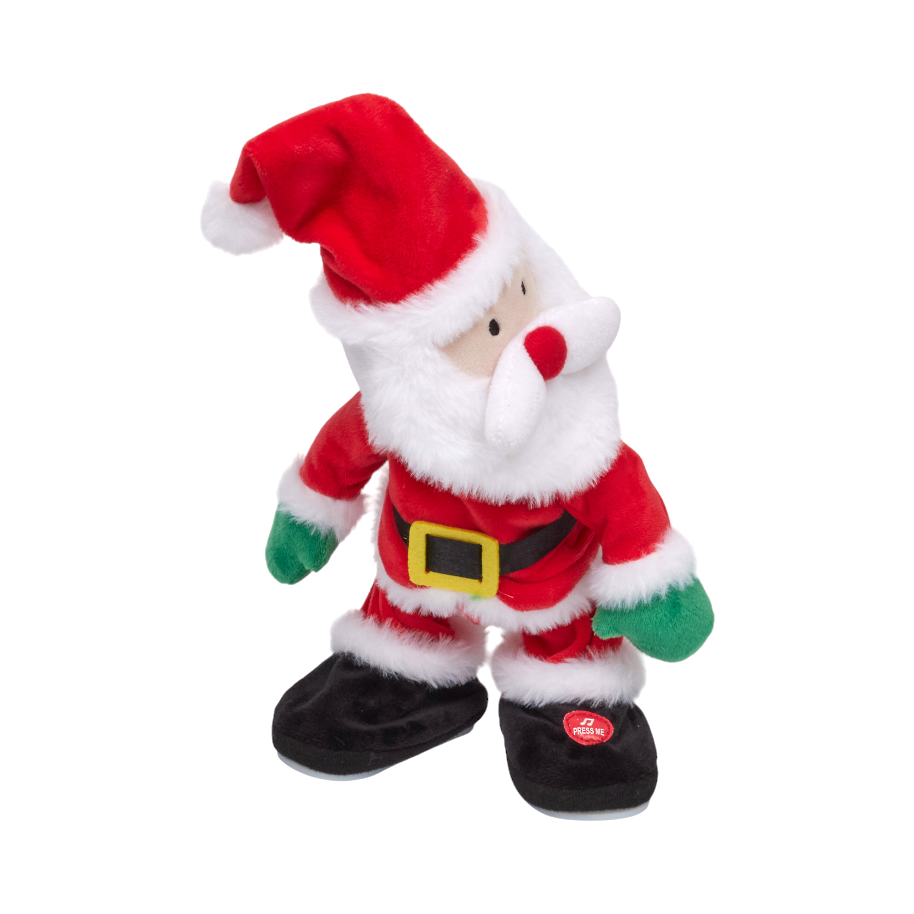 PELUCHE PERE NOEL CHANTEUR A PILES