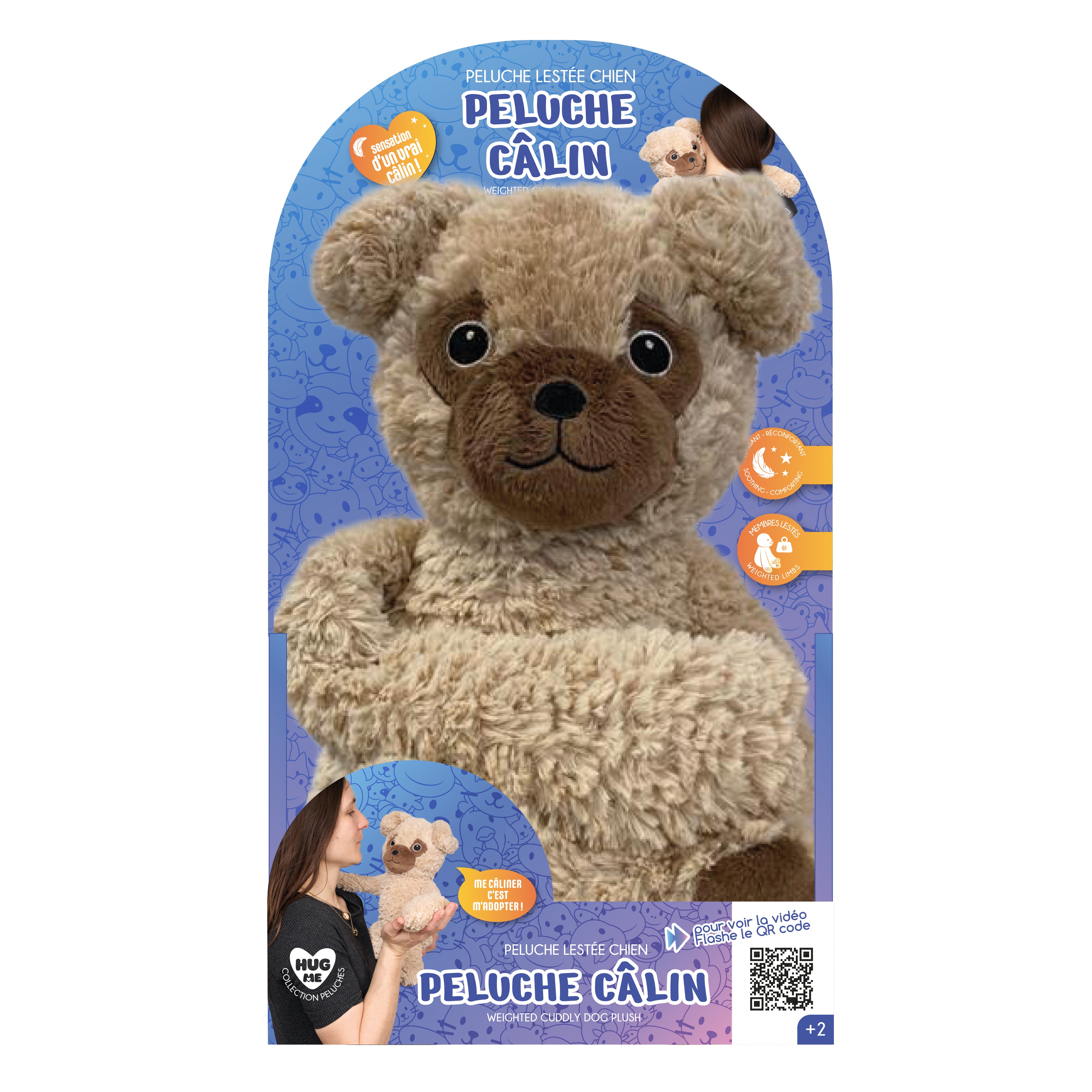 PELUCHE CHIEN CALIN LESTEE