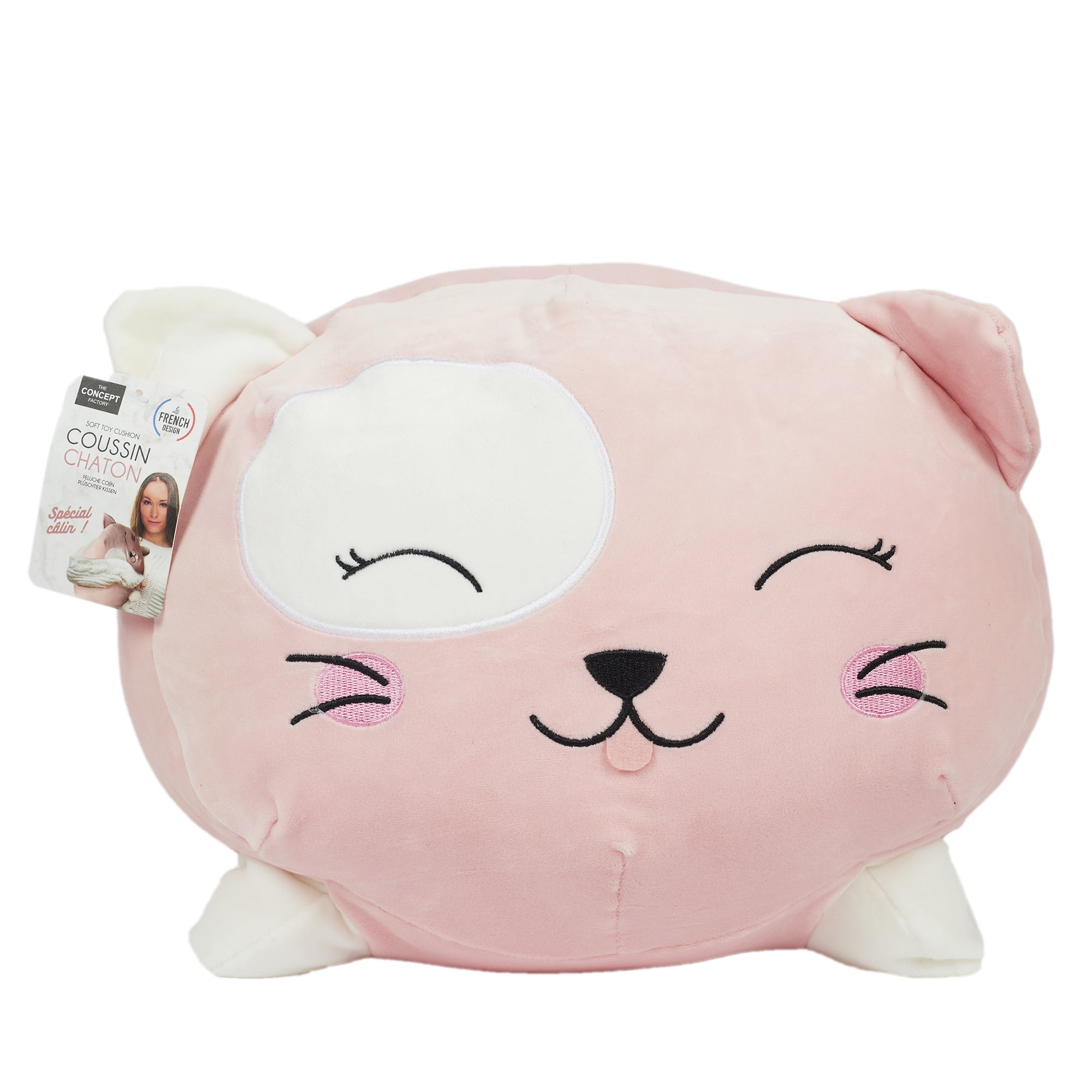 PELUCHE COUSSIN CHAT KAWAII