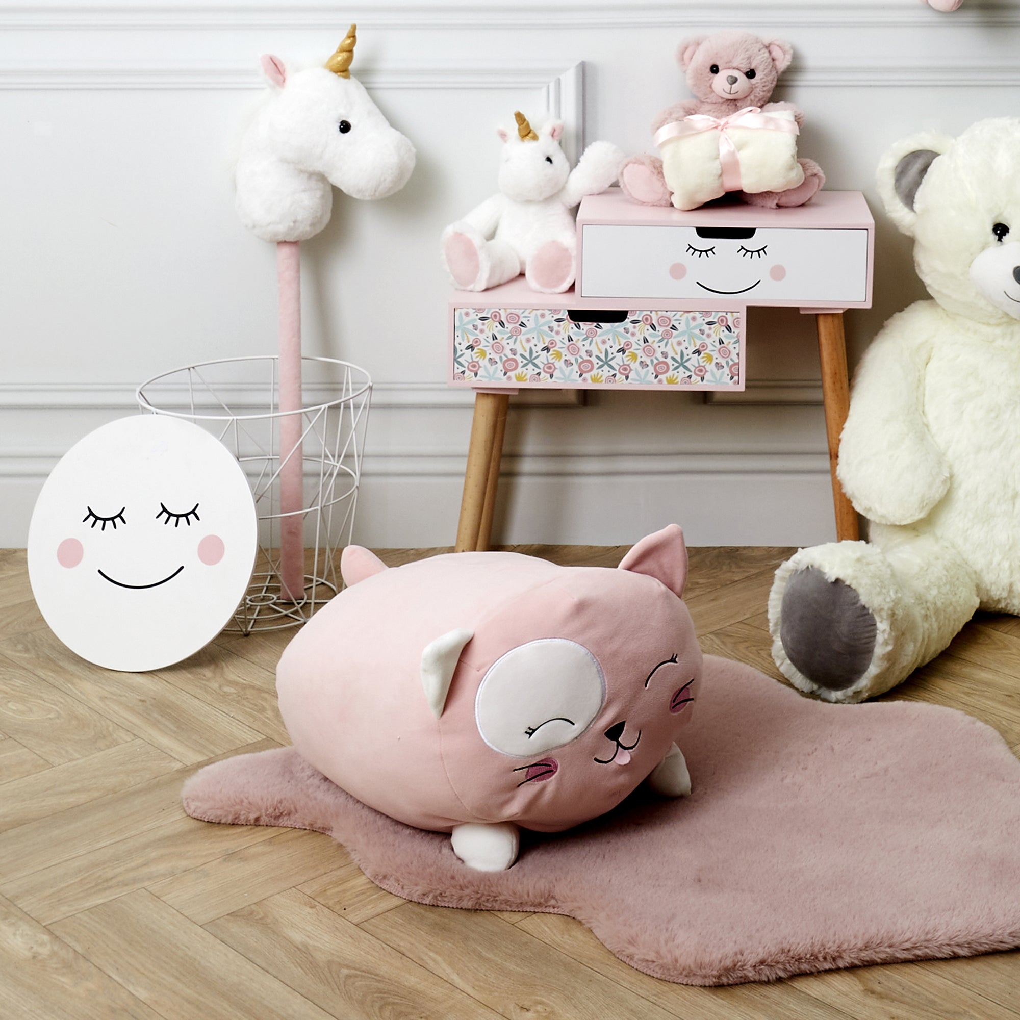 PELUCHE COUSSIN CHAT KAWAII
