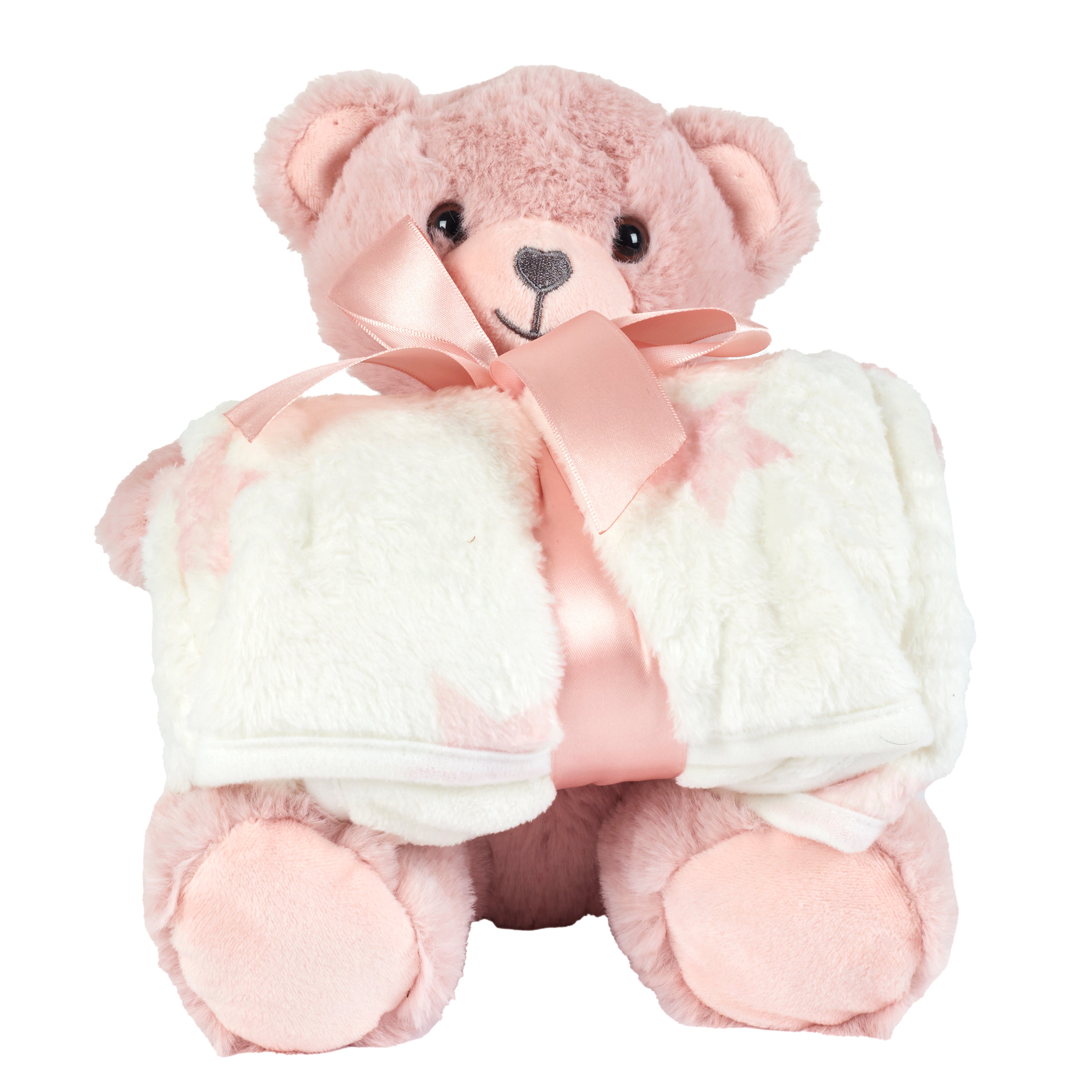 PELUCHE OURS 20CM PLAID 70X70CM