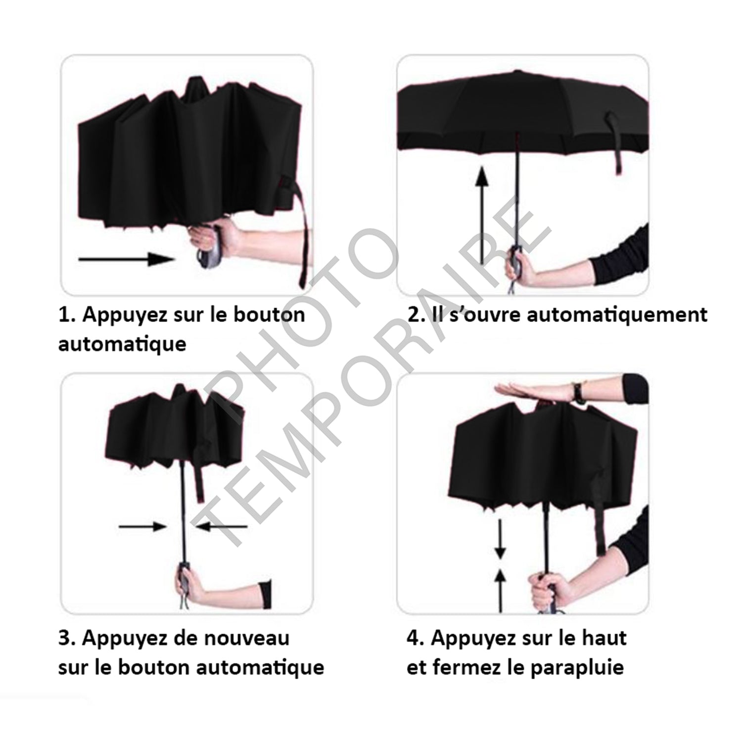 PARAPLUIE OUVERTURE ET FERMETURE AUTOMATIQUE
