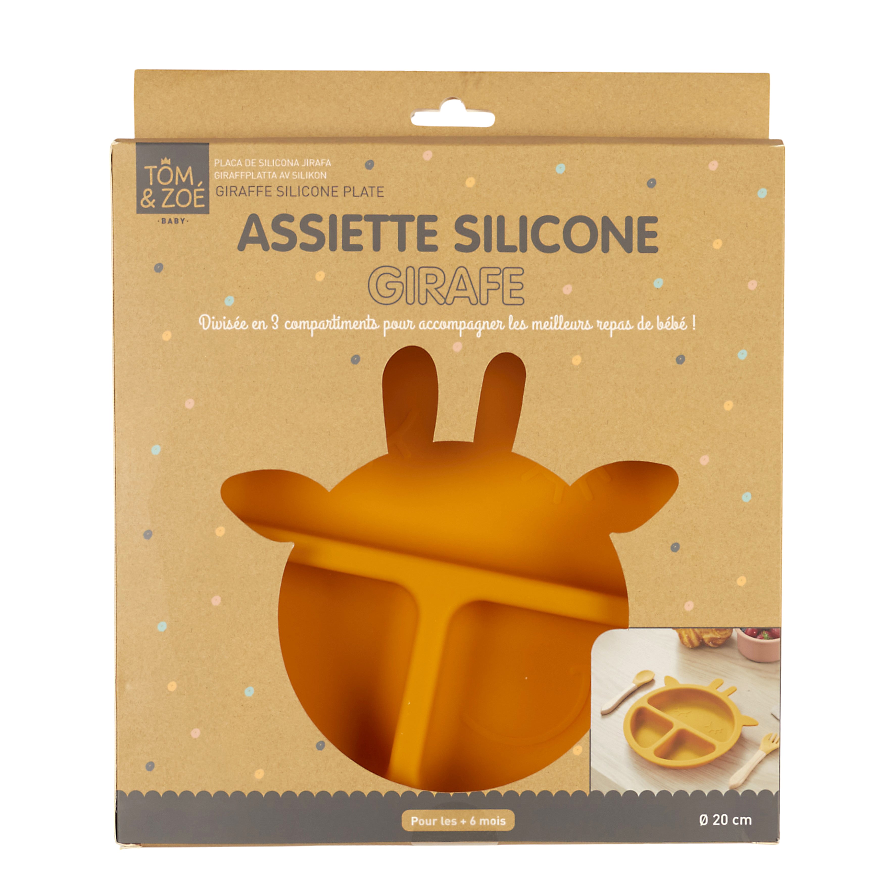ASSIETTE SILICONE GIRAFE