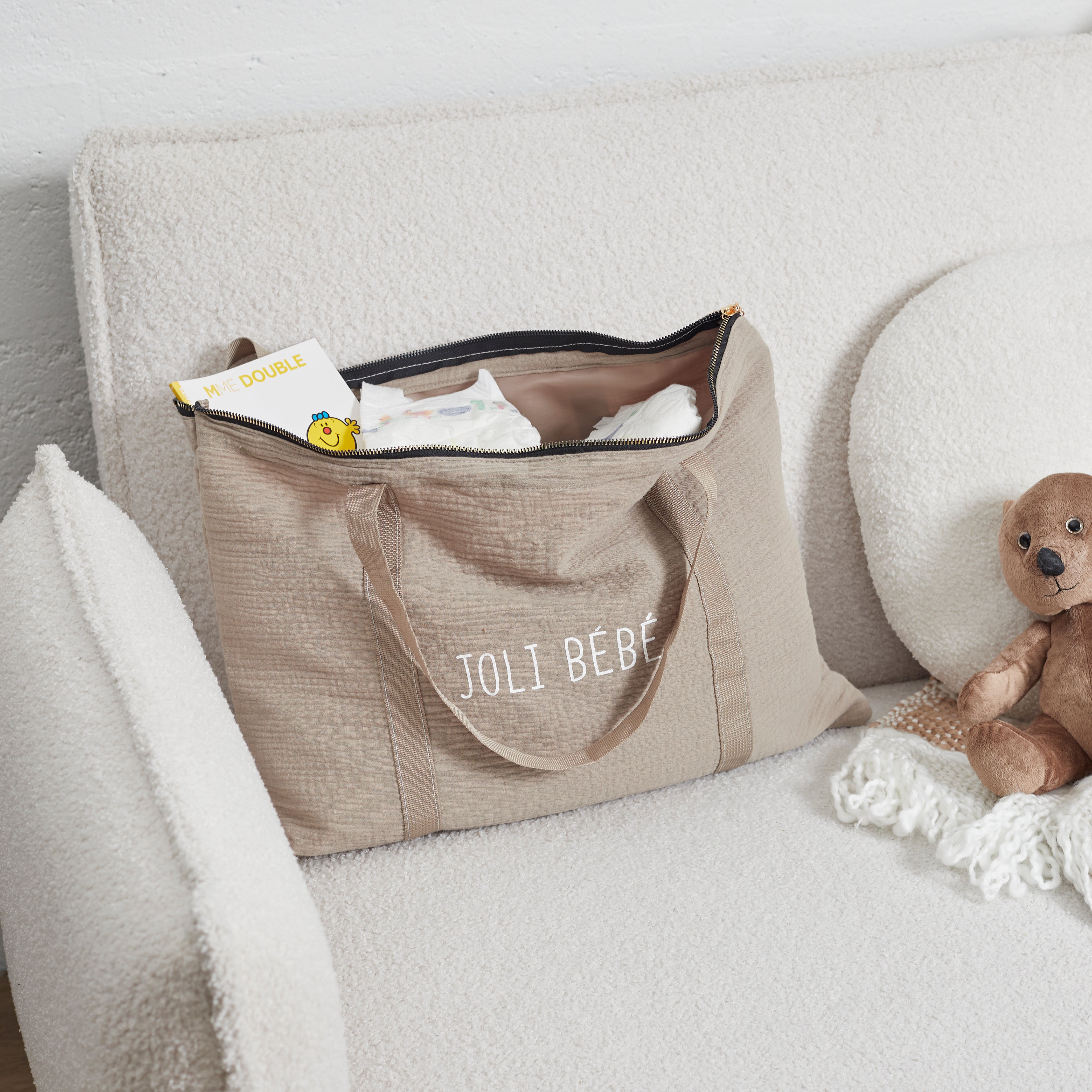 TOTE BAG ZIPPER 50X38CM