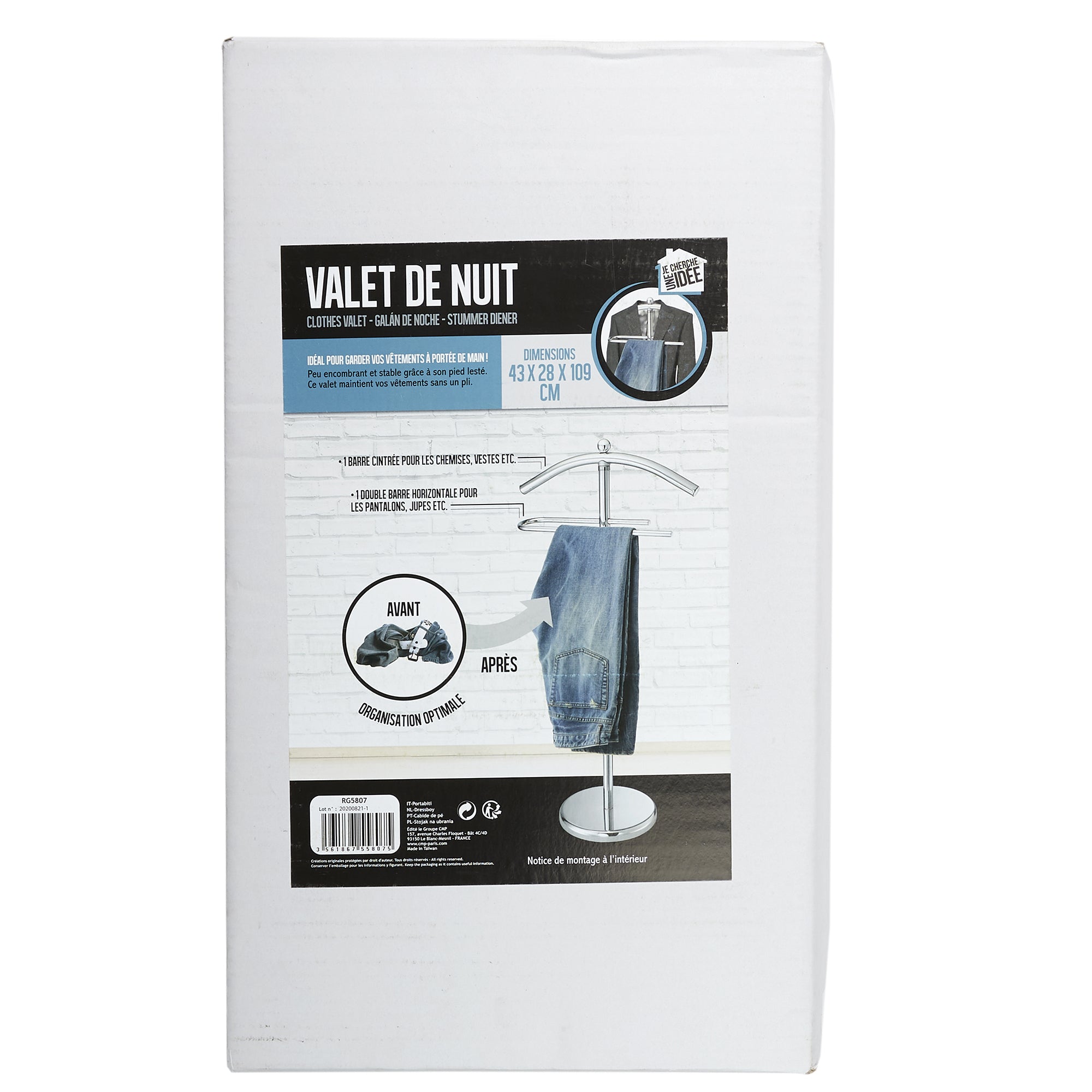VALET DE NUIT 44X26X109CM