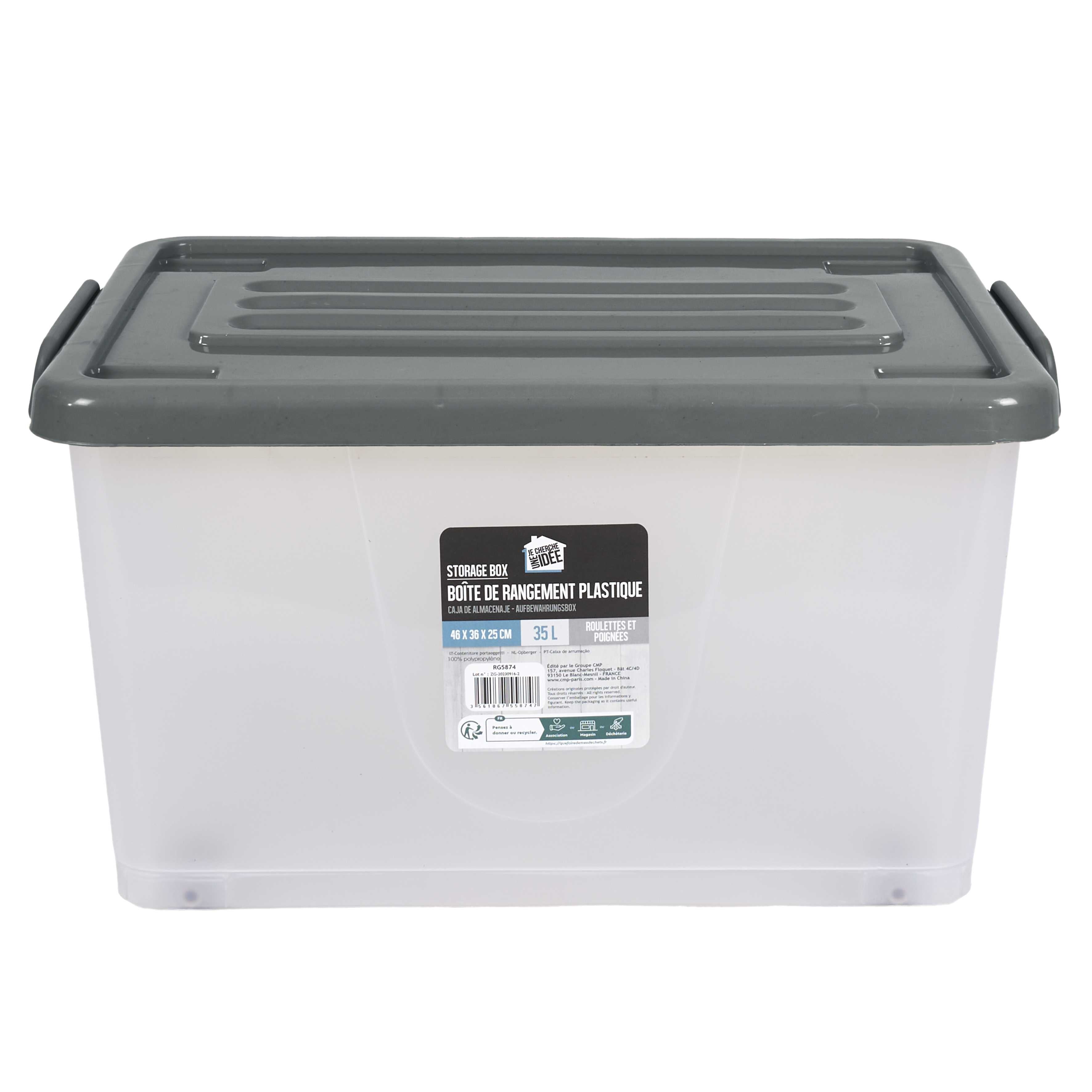 BOITE DE RANGEMENT PLASTIQUE 35L