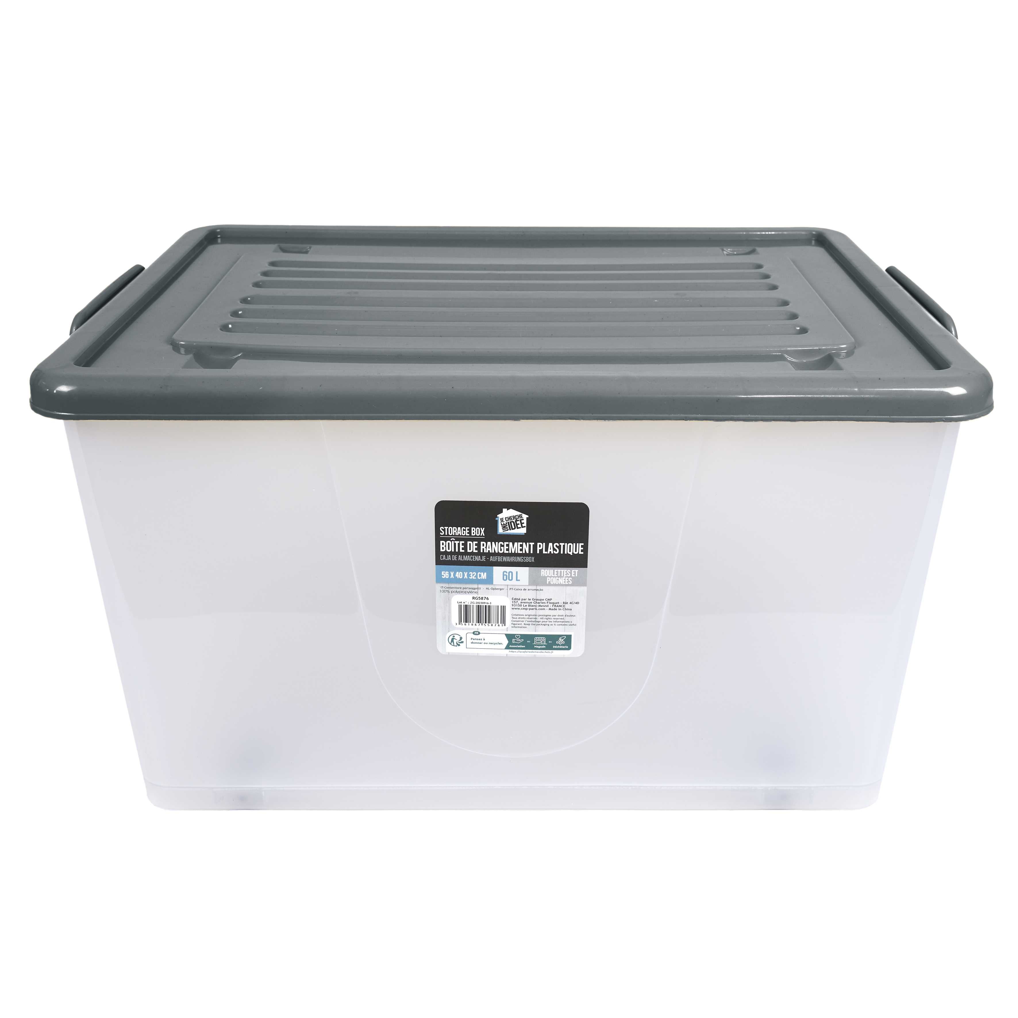 BOITE DE RANGEMENT PLASTIQUE 60L